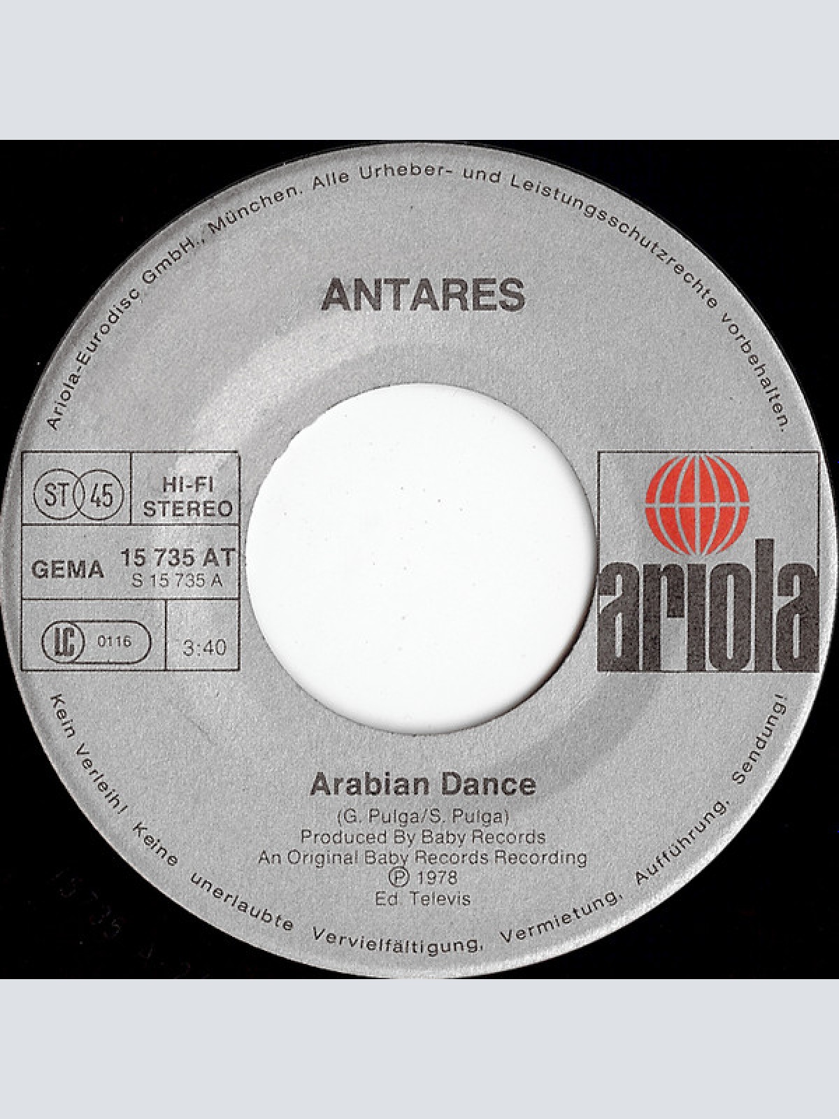 Vinyl / Antares (13) - Arabian Dance