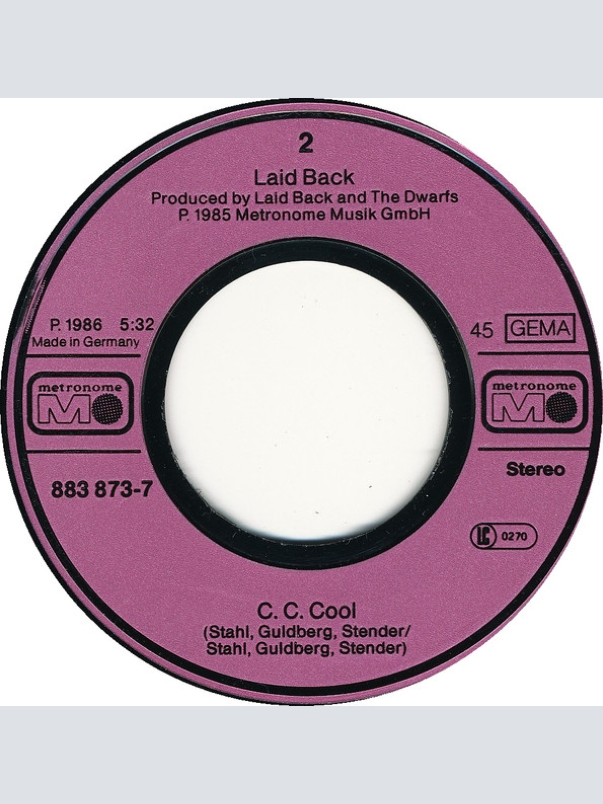 Vinyl / Laid Back - I'm Hooked (US Dance Mix)