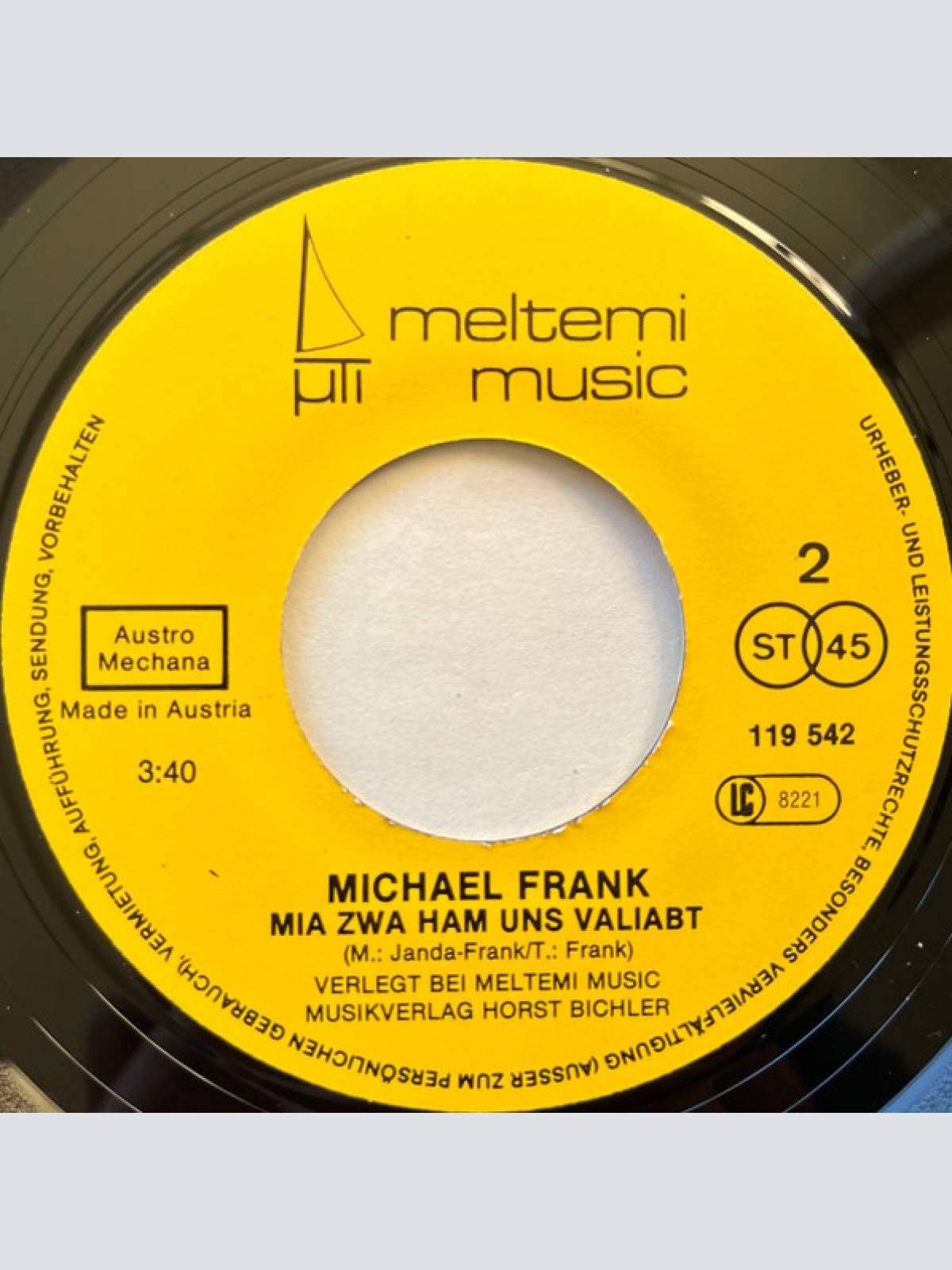 Vinyl / Michael Frank (3) - Wart' Bis De Sunn Scheint / Mia Zwa Hob'n Uns Valiabt