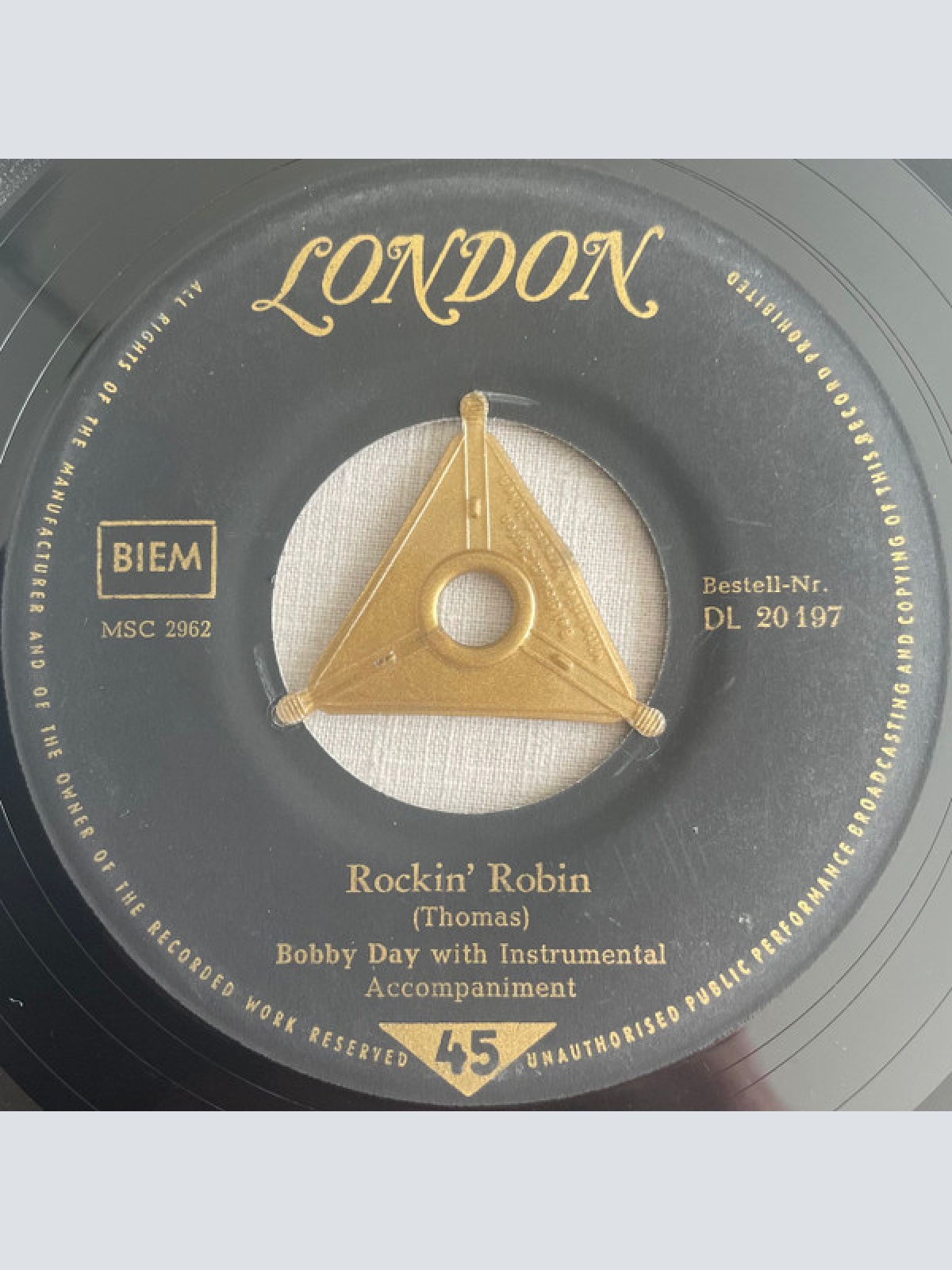 Vinyl / Bobby Day - Rockin' Robin / Over And Over