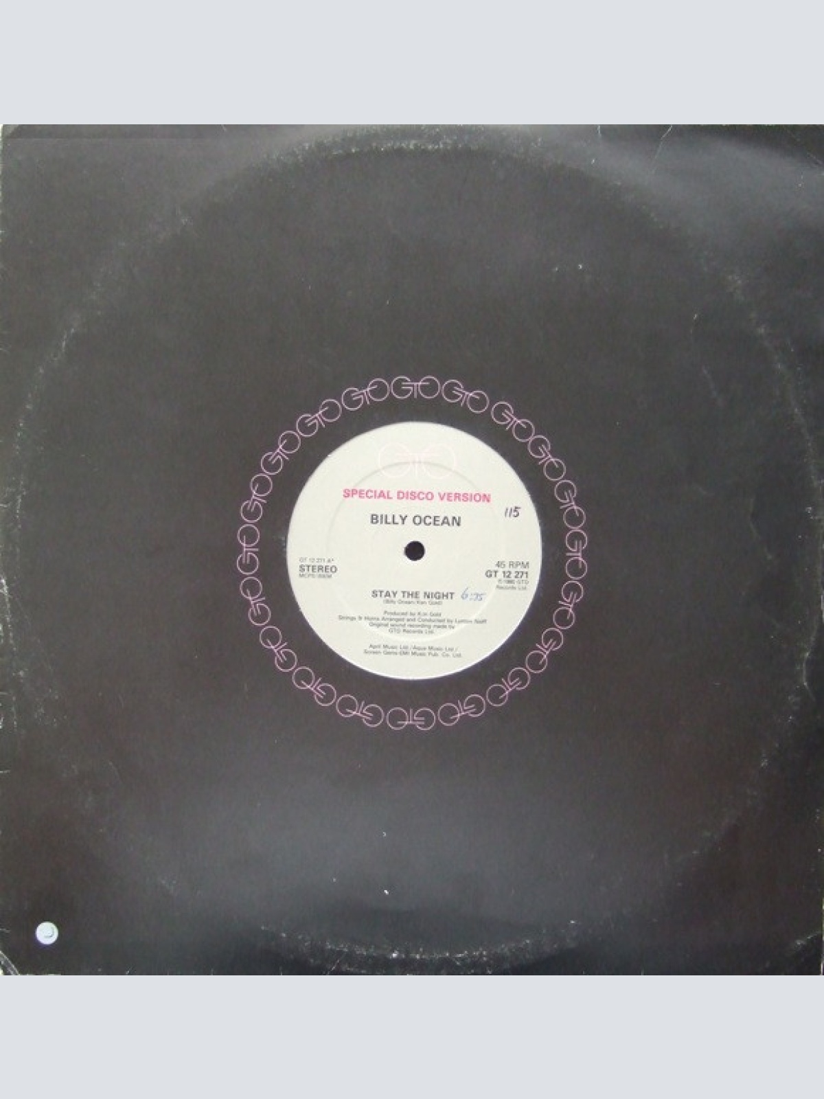 Vinyl / Billy Ocean - Stay The Night (Special Disco Version)