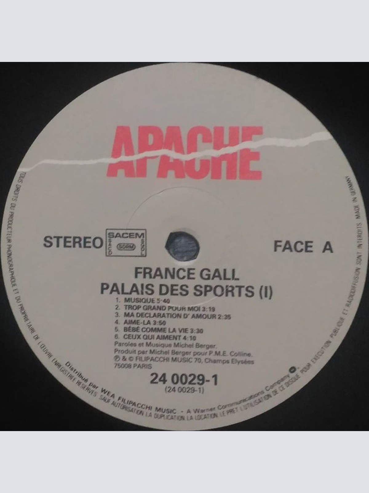Vinyl / France Gall - Palais Des Sports