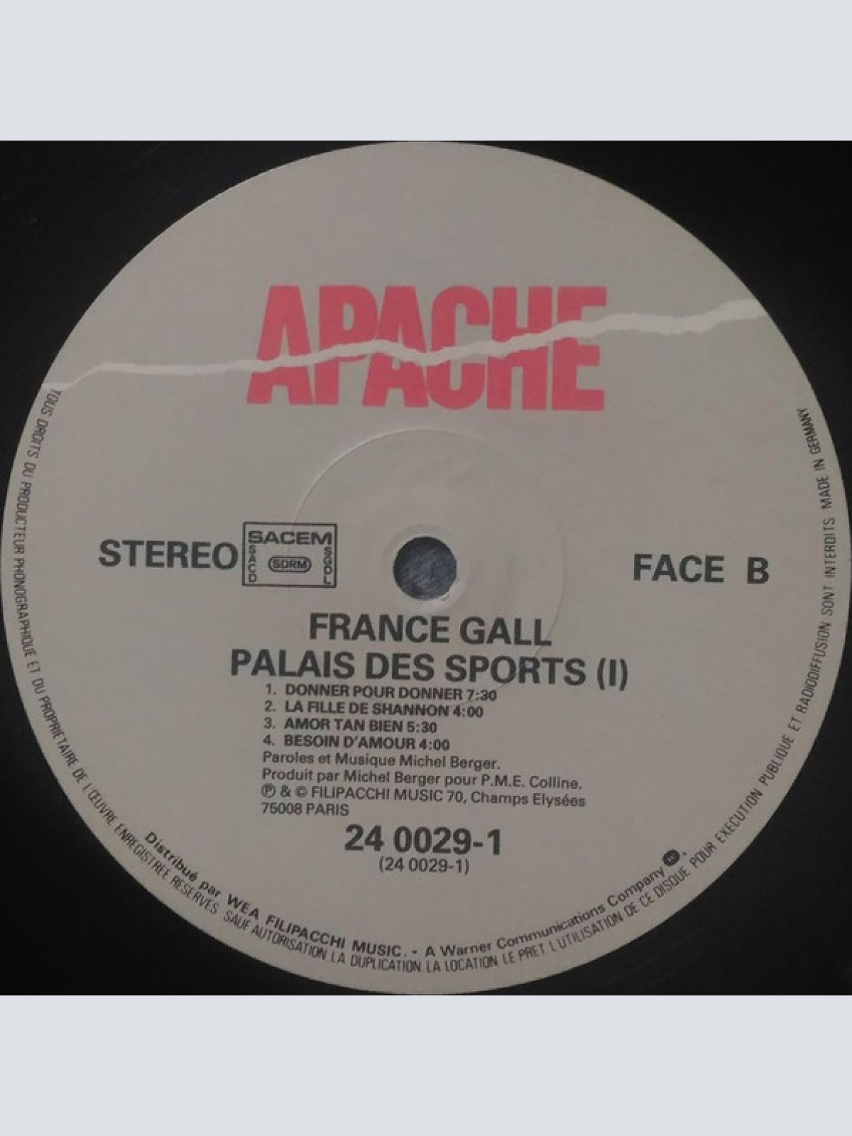 Vinyl / France Gall - Palais Des Sports