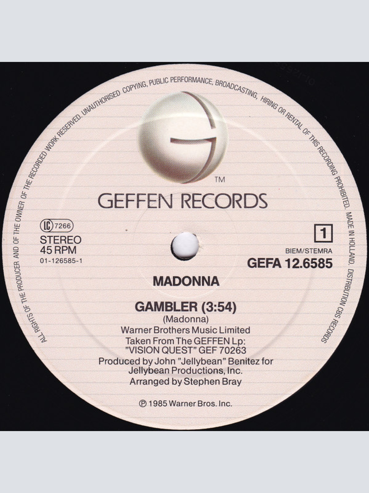 Vinyl / Madonna - Gambler
