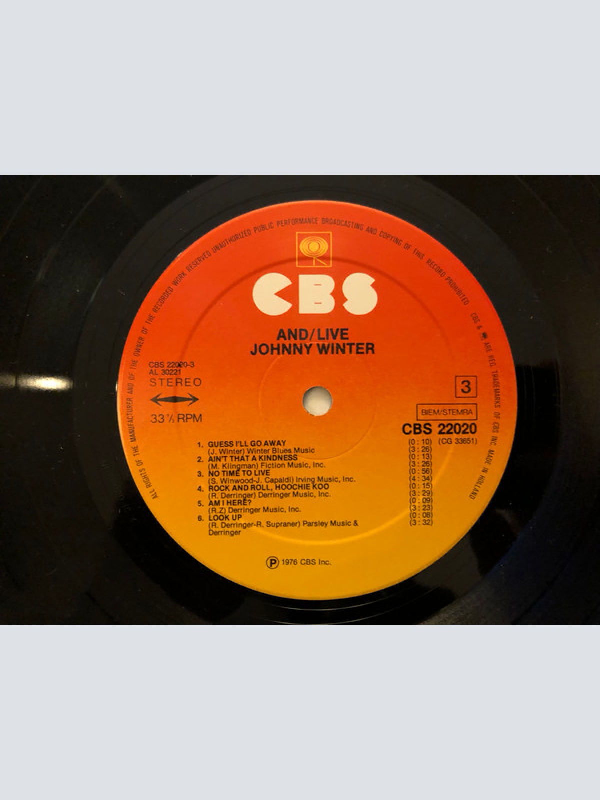 Vinyl / Johnny Winter - And/Live