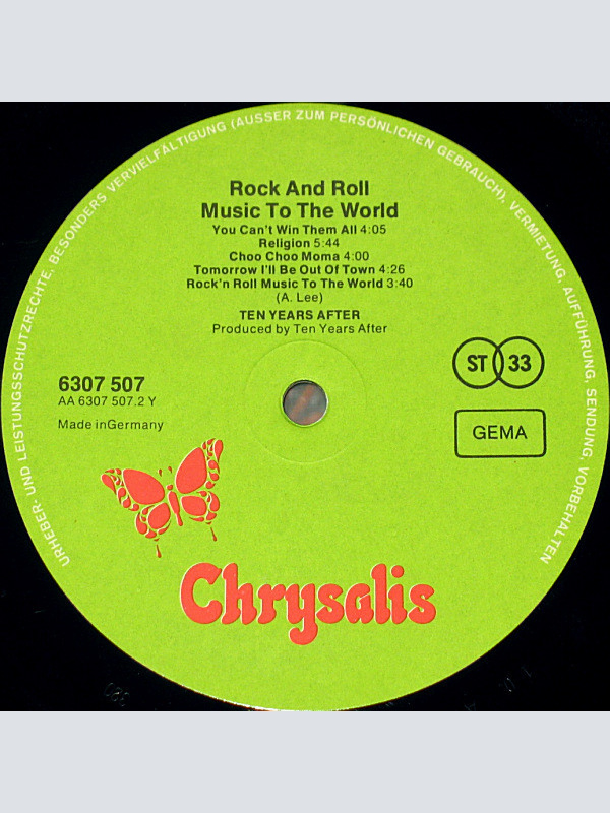 Vinyl / Ten Years After - Rock & Roll Music To The World