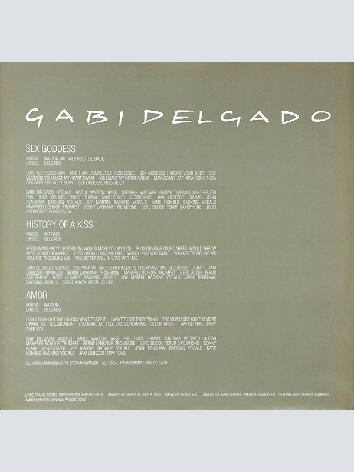 Vinyl / Gabi Delgado - Mistress