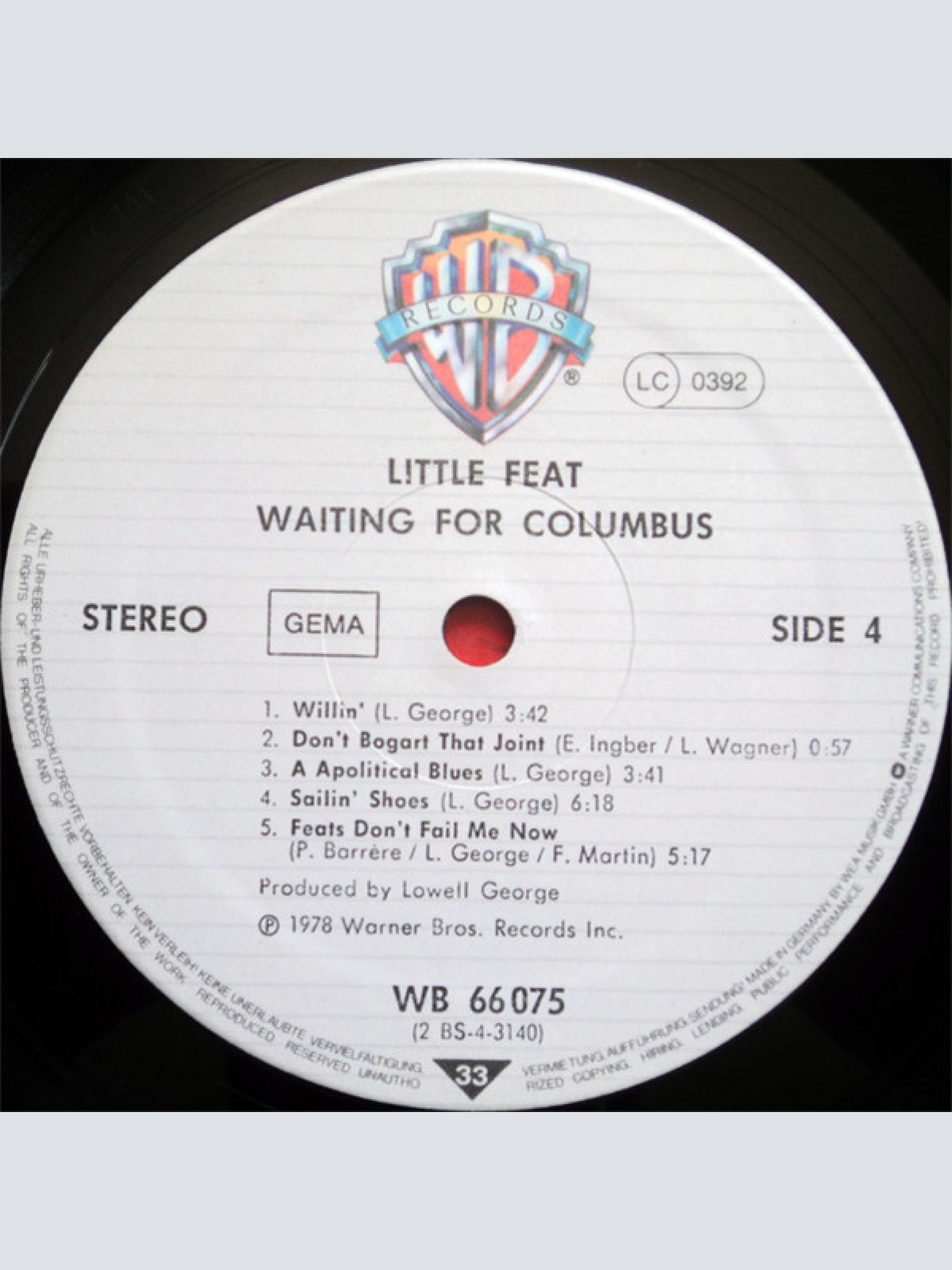 Vinyl / Little Feat - Waiting For Columbus