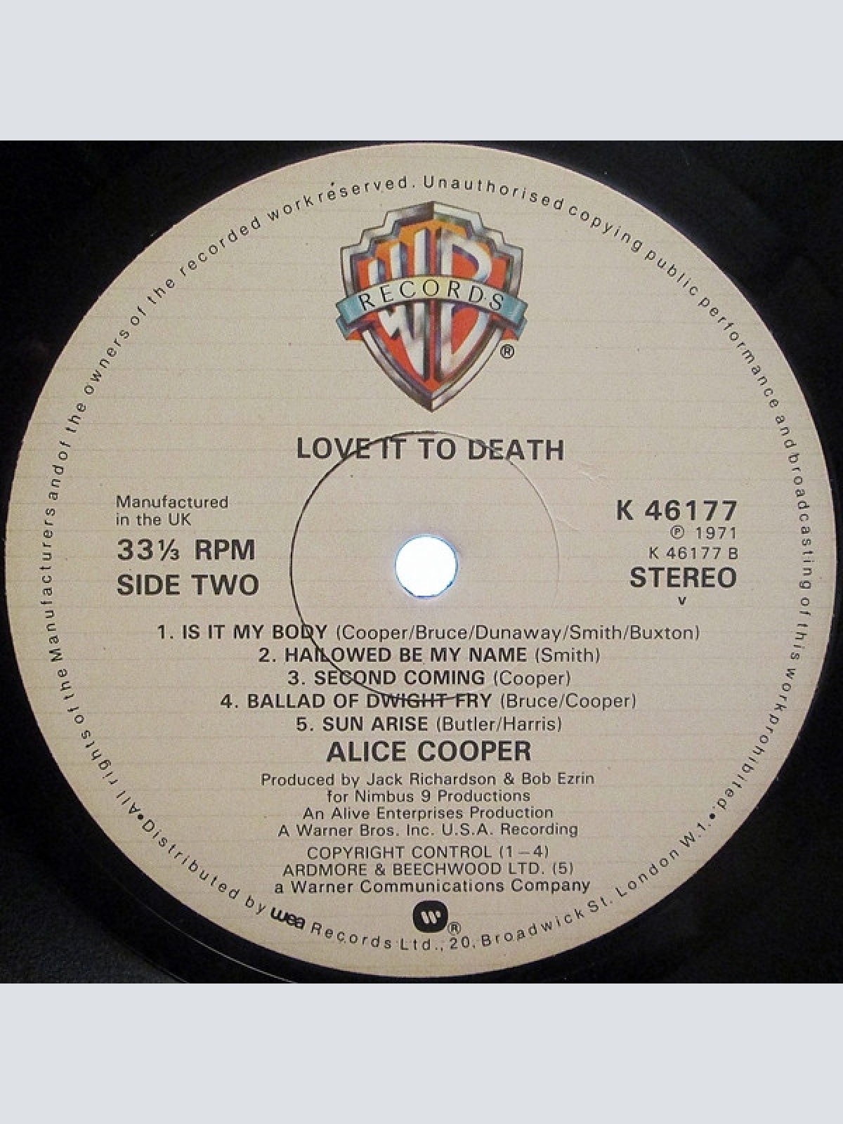 Vinyl / Alice Cooper - Love It To Death