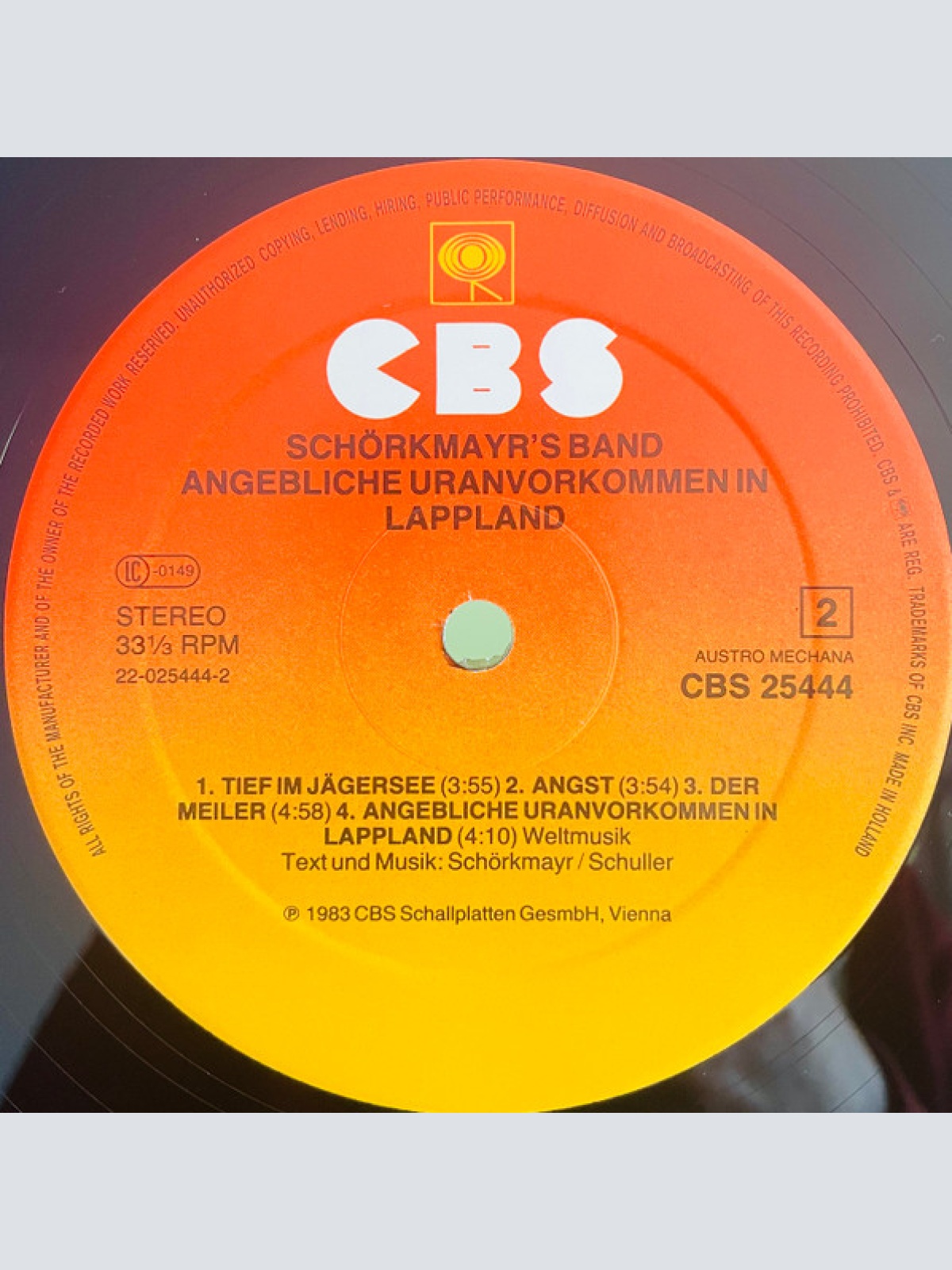 Vinyl / Schörkmayr's Band - Angebliche Uranvorkommen In Lappland