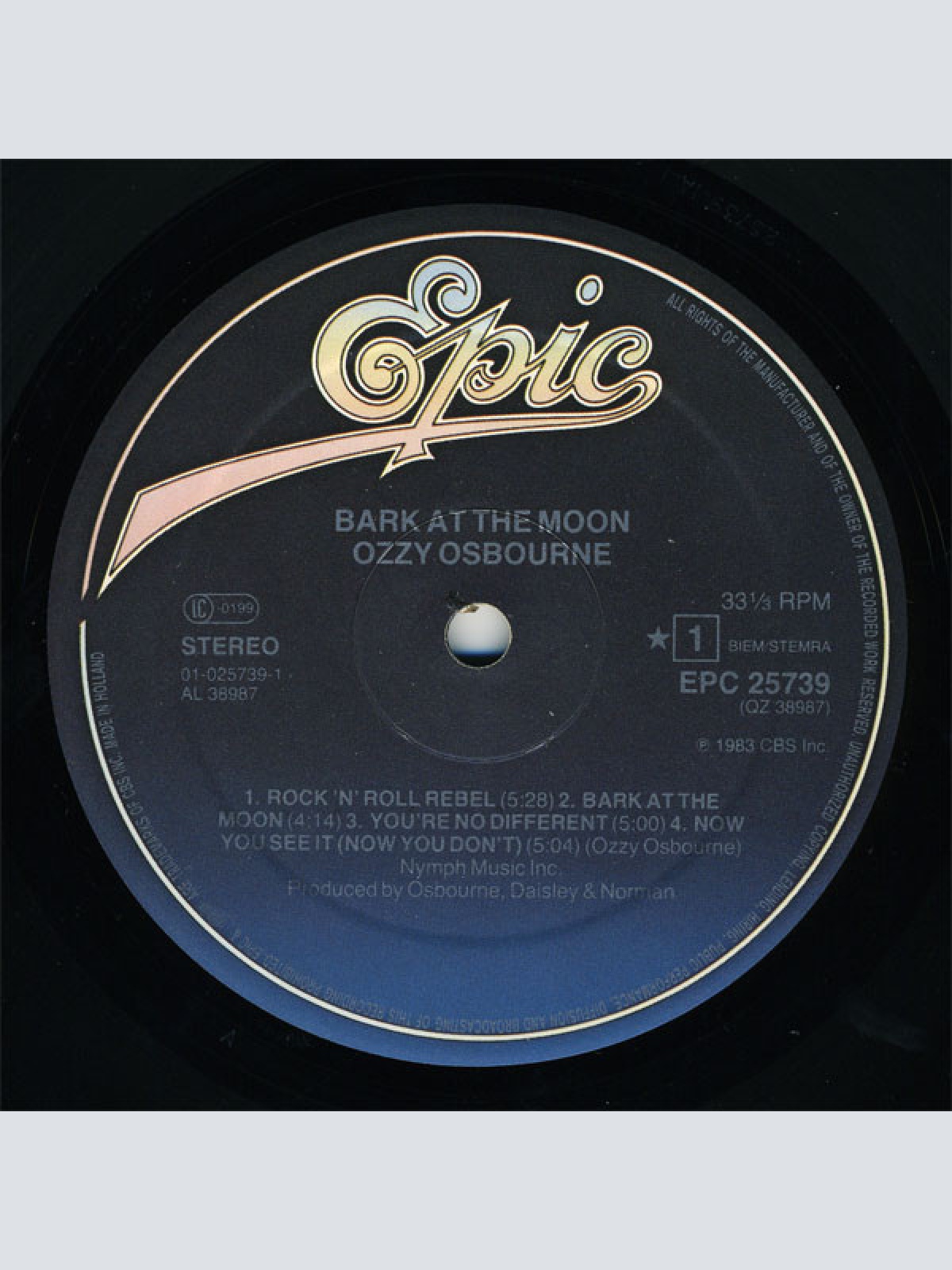 Vinyl / Ozzy Osbourne - Bark At The Moon