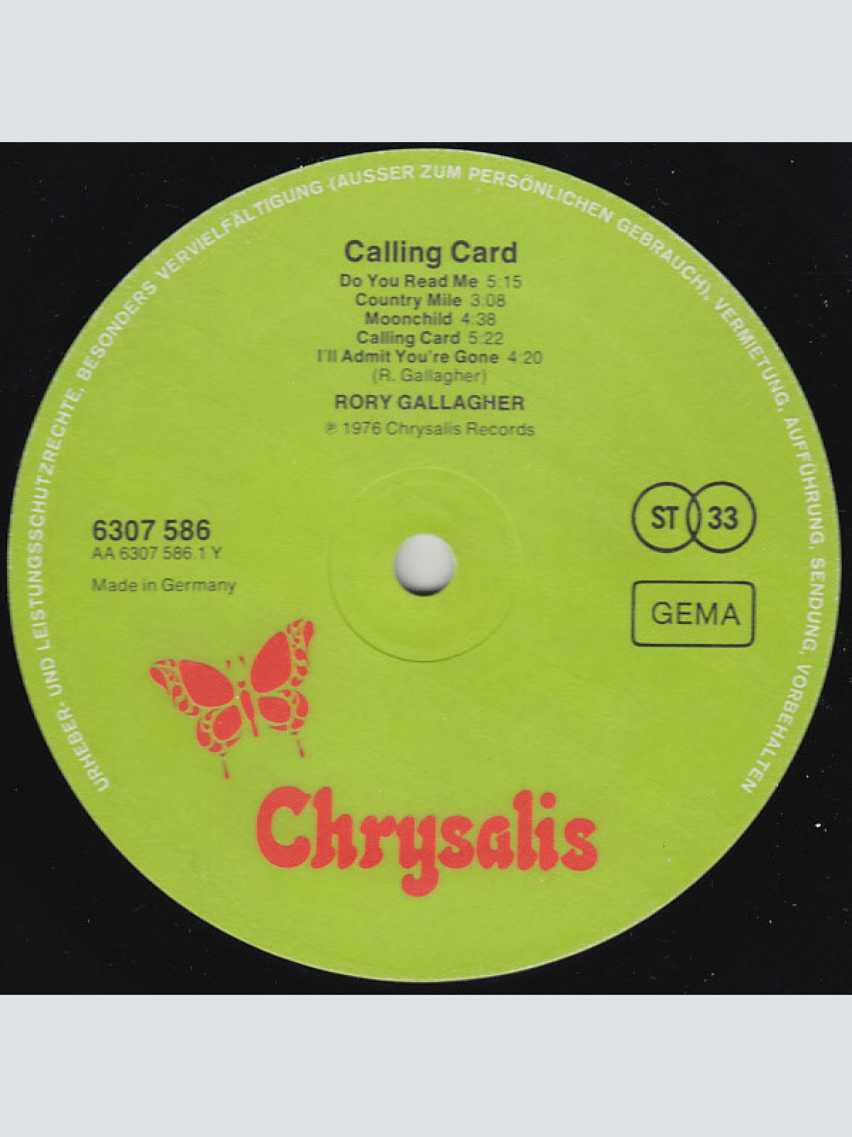 Vinyl / Rory Gallagher - Calling Card