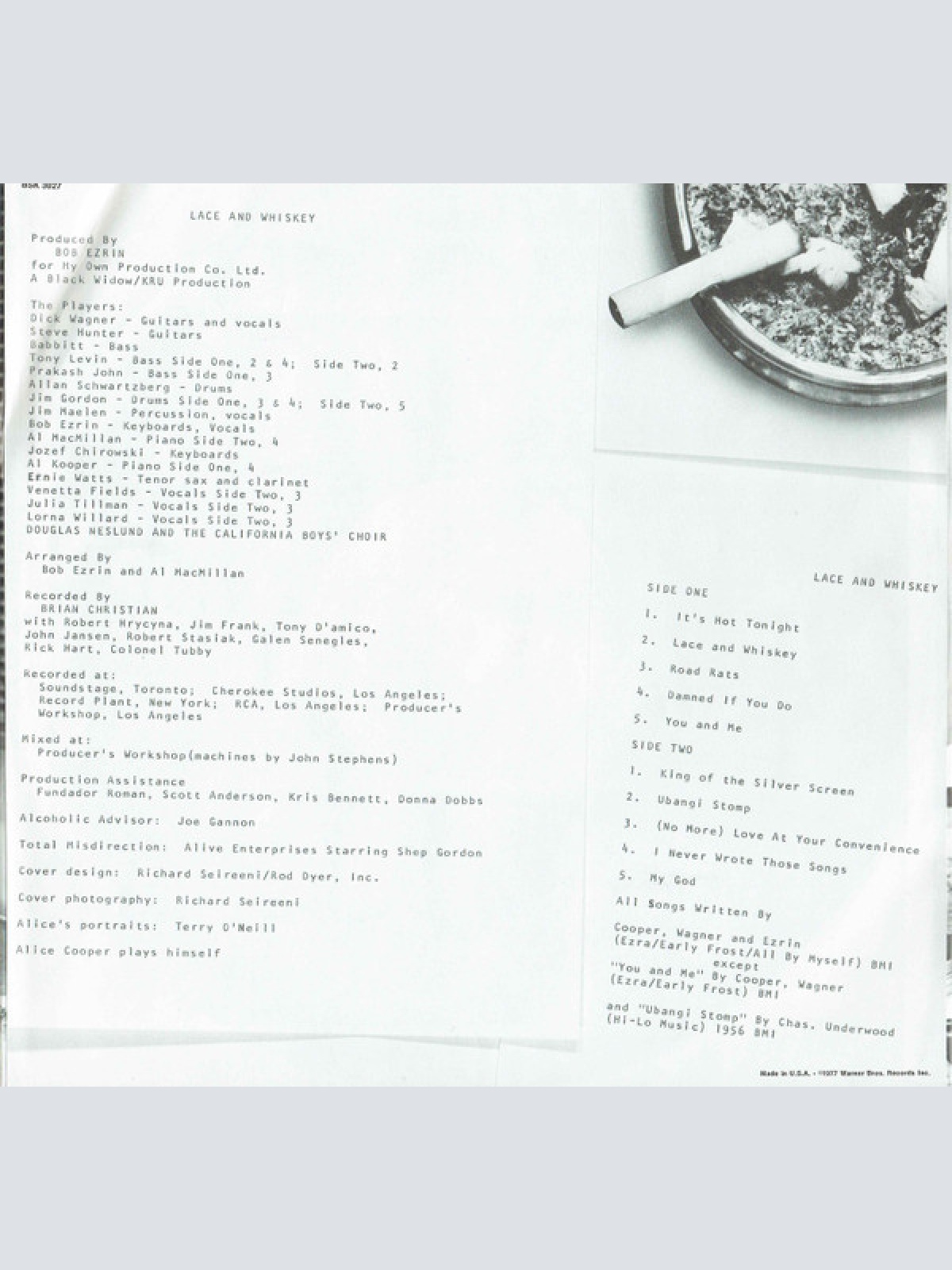 Vinyl / Alice Cooper (2) - Lace And Whiskey