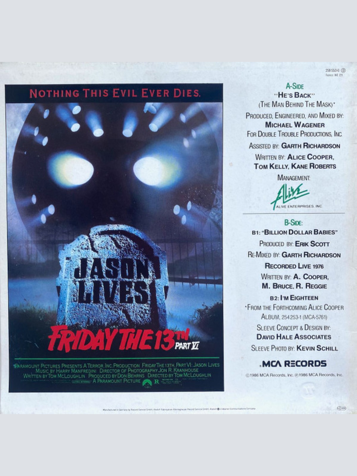 Vinyl / Alice Cooper (2) - He's Back (The Man Behind The Mask)