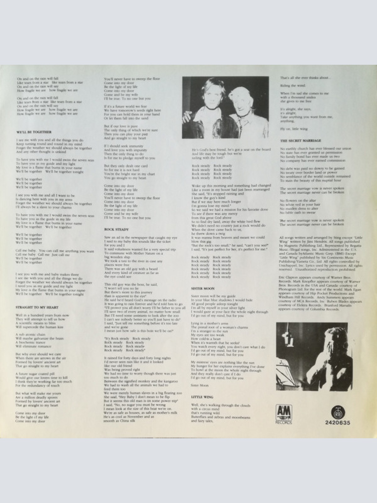 Vinyl / Sting - ...Nothing Like The Sun