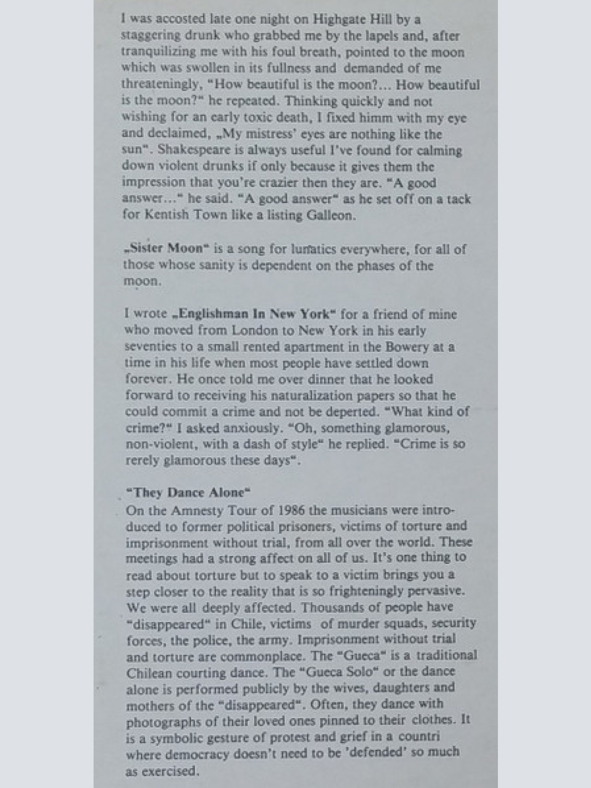 Vinyl / Sting - ...Nothing Like The Sun