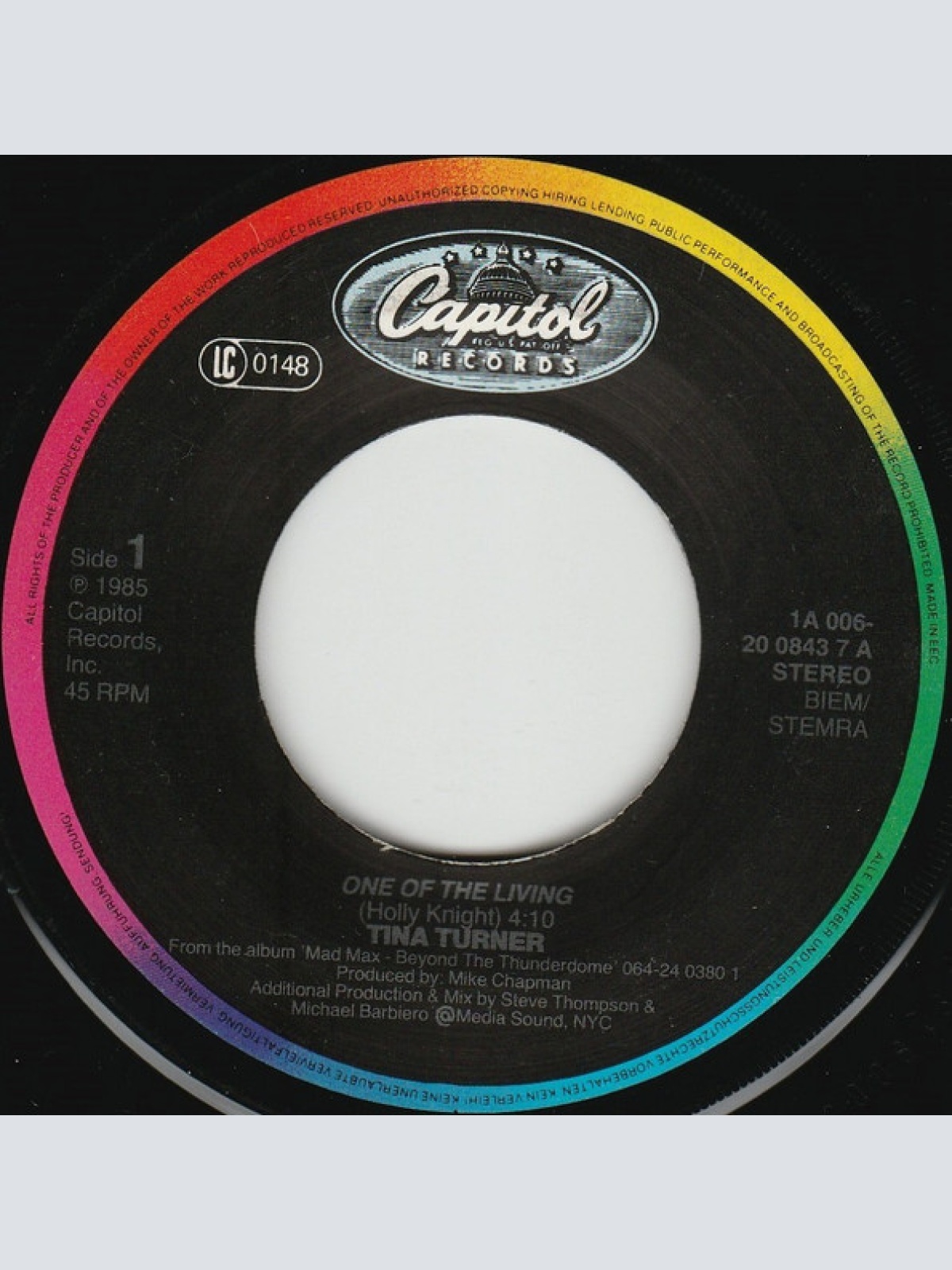 Vinyl / Tina Turner - One Of The Living