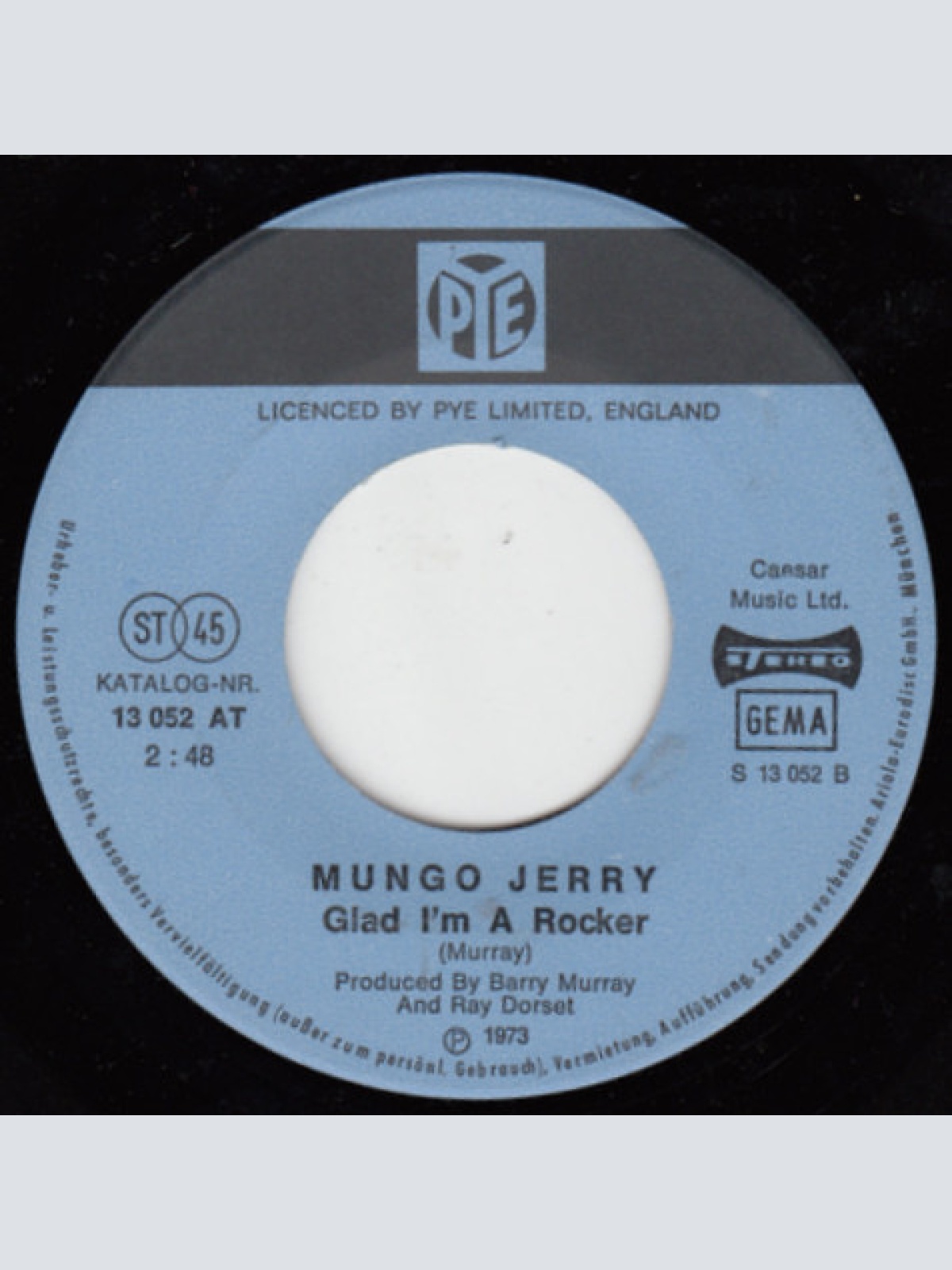 Vinyl / Mungo Jerry - Wild Love / Glad I'm A Rocker