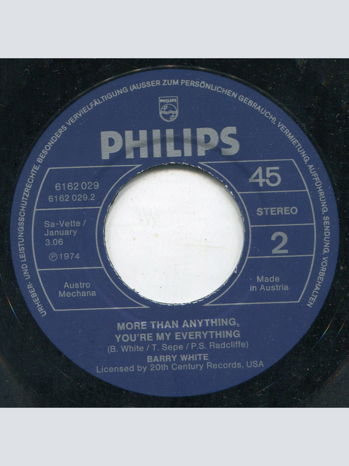 Vinyl / Barry White - You're The First, The Last, My Everything