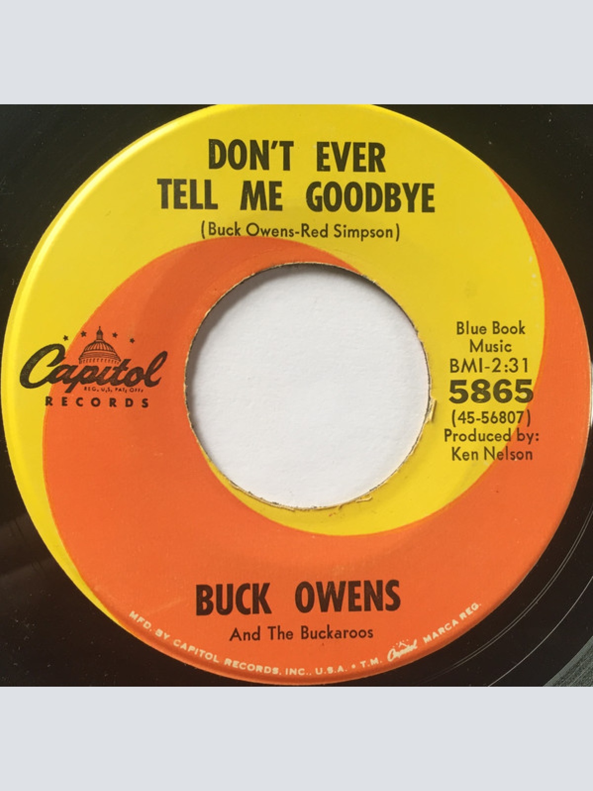 Vinyl / Buck Owens And The Buckaroos* - Sam's Place / Don't Ever Tell Me Goodbye