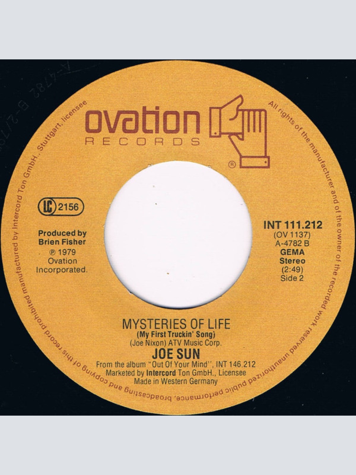 Vinyl / Joe Sun - Out Of Your Mind