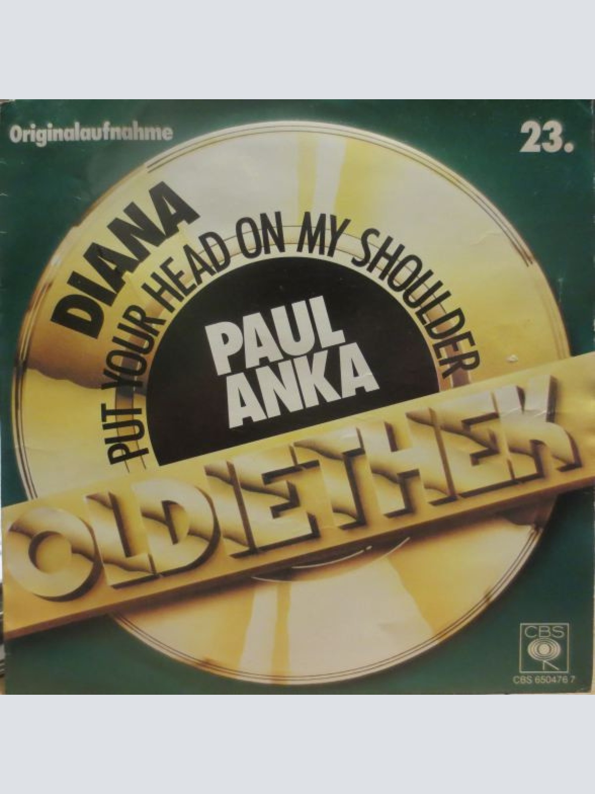Vinyl / Paul Anka - Diana / Put Your Head On My Shoulder