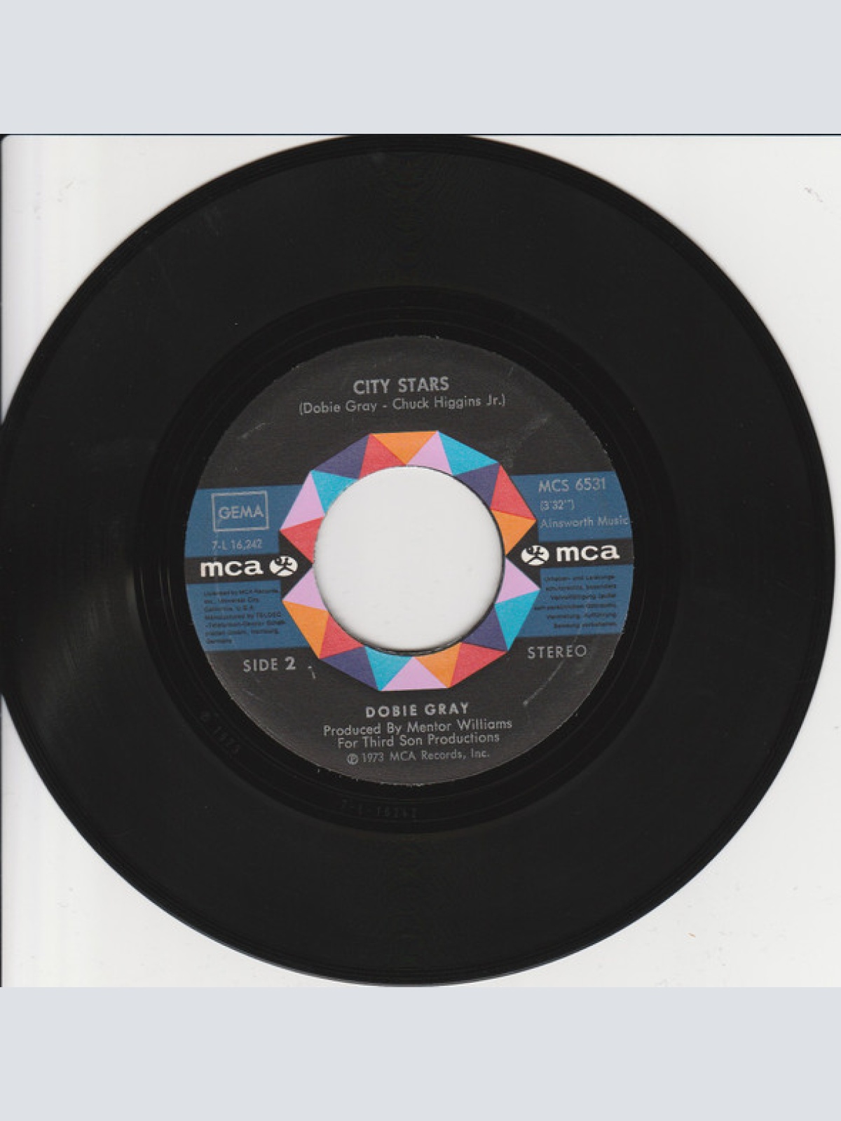 Vinyl / Dobie Gray - Drift Away / City Stars