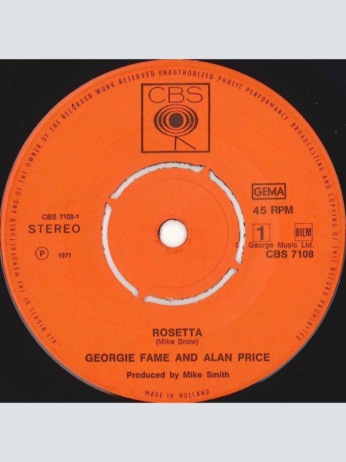 Vinyl / Georgie Fame & Alan Price - Rosetta