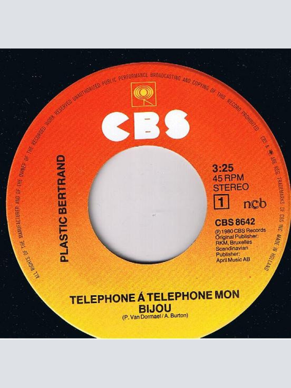 Vinyl / Plastic* - Telephone A Telephone Mon Bijou
