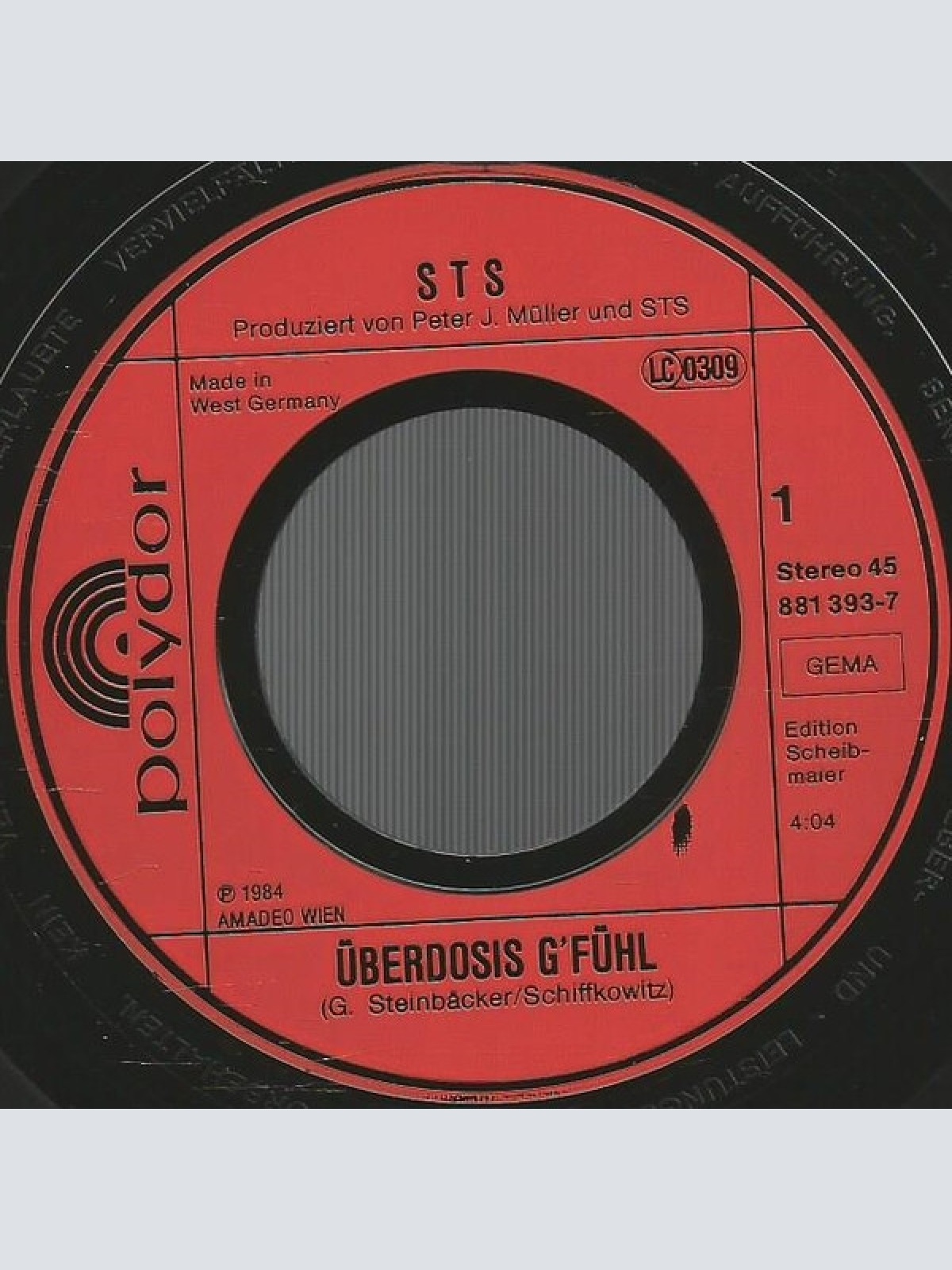 Vinyl / STS (3) - Überdosis G' Fühl