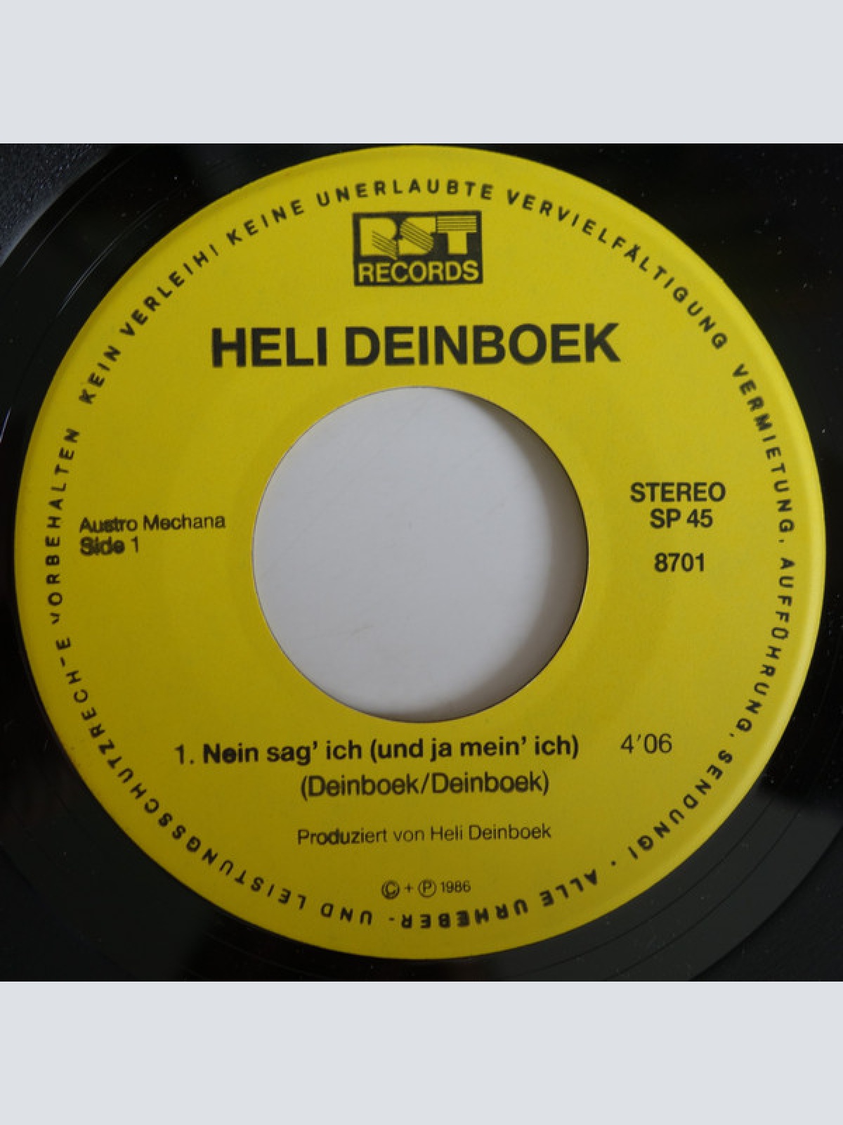 Vinyl / Heli Deinboek - Nein Sag' Ich (Und Ja Mein' Ich)