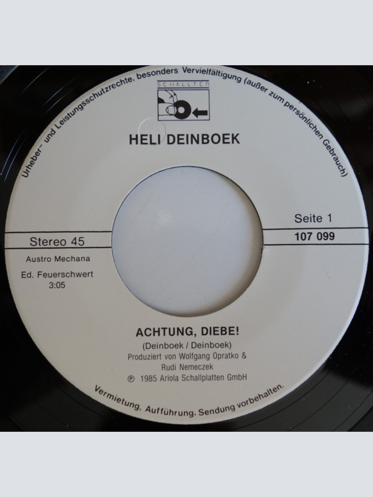 Vinyl / Heli Deinboek - Achtung Diebe
