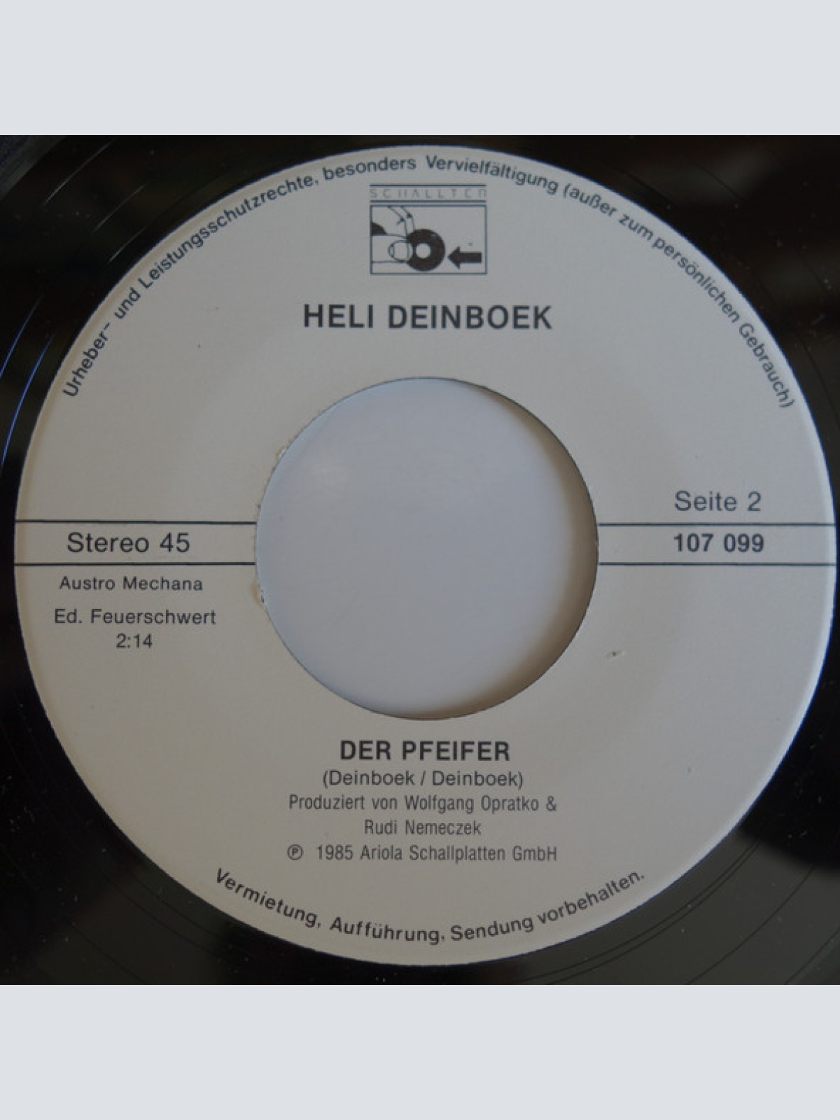 Vinyl / Heli Deinboek - Achtung Diebe