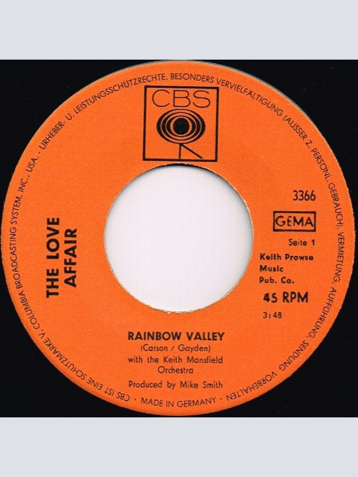 Vinyl / The Love Affair - Rainbow Valley