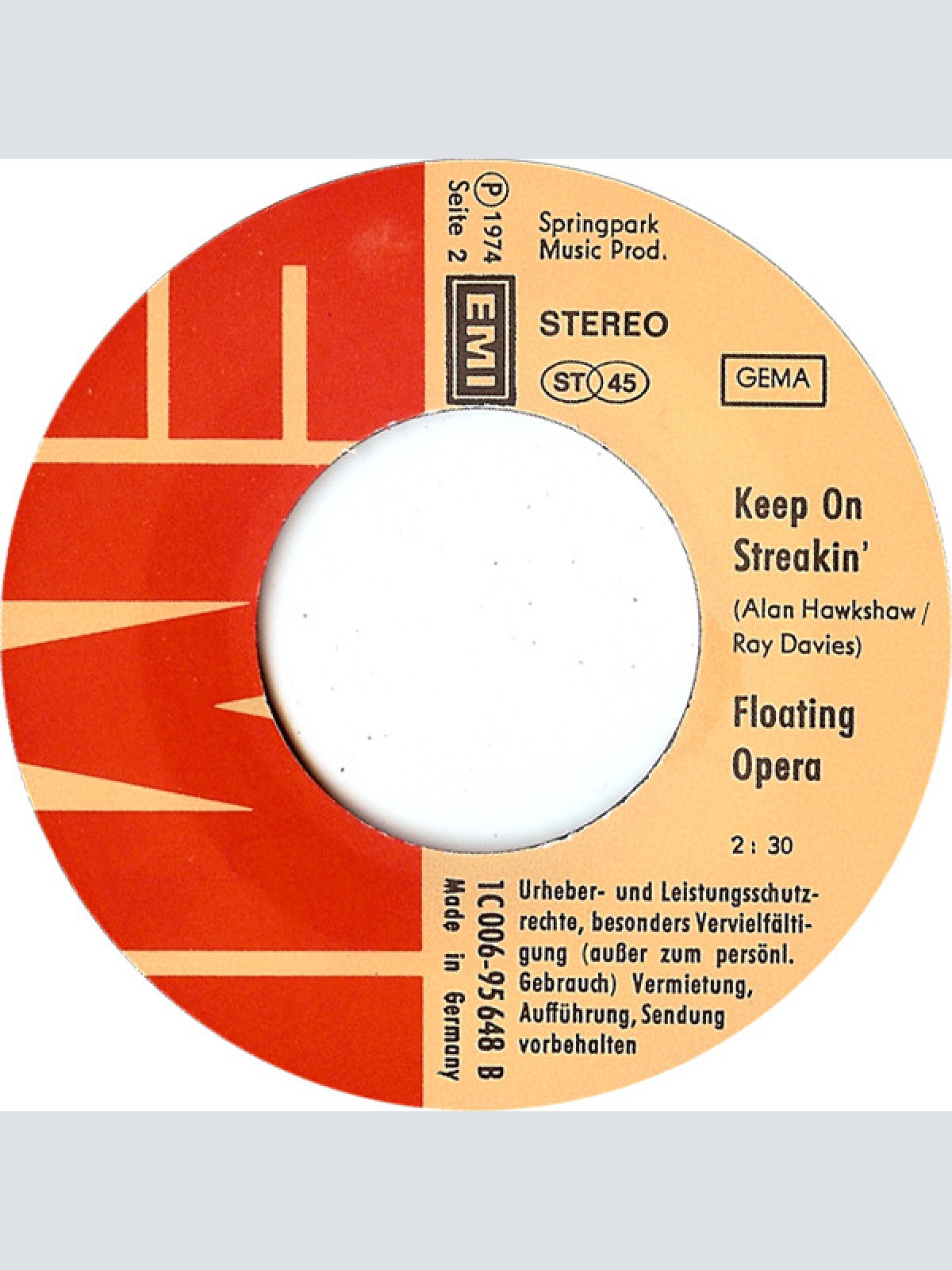 Vinyl / Floating Opera - Let's Streak