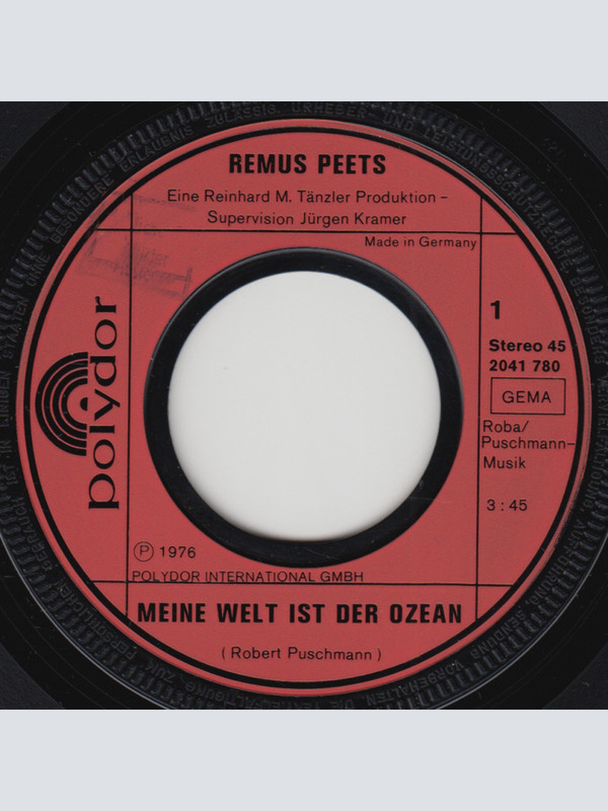 Vinyl / Remus Peets - Meine Welt Ist Der Ozean