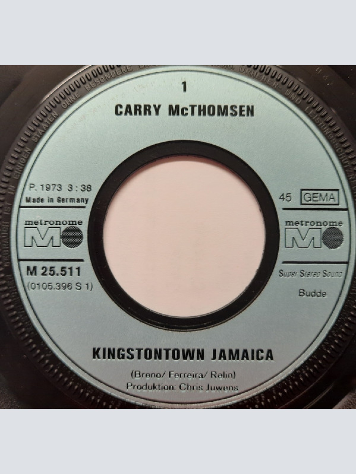 Vinyl / Carry McThomsen - Kingstontown Jamaica / Du Und Ich