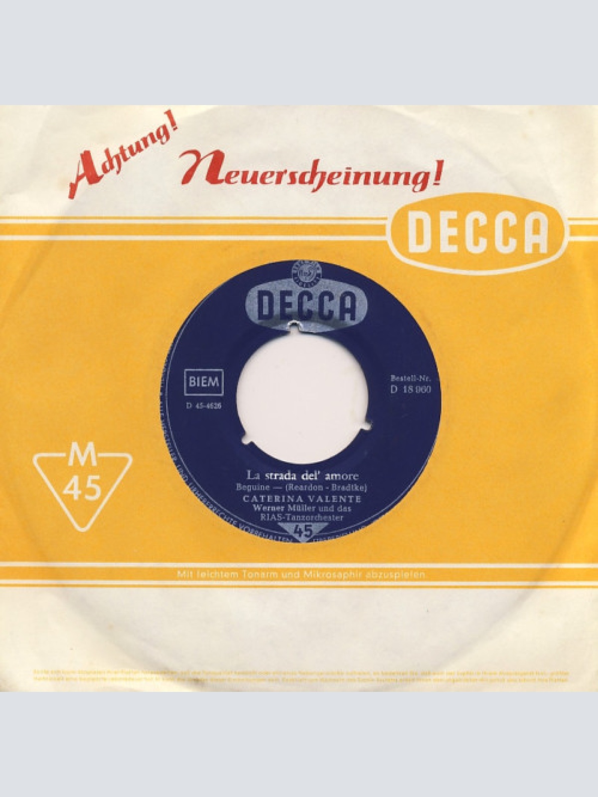 Vinyl / Caterina Valente - Shiralee / La Strada Del' Amore