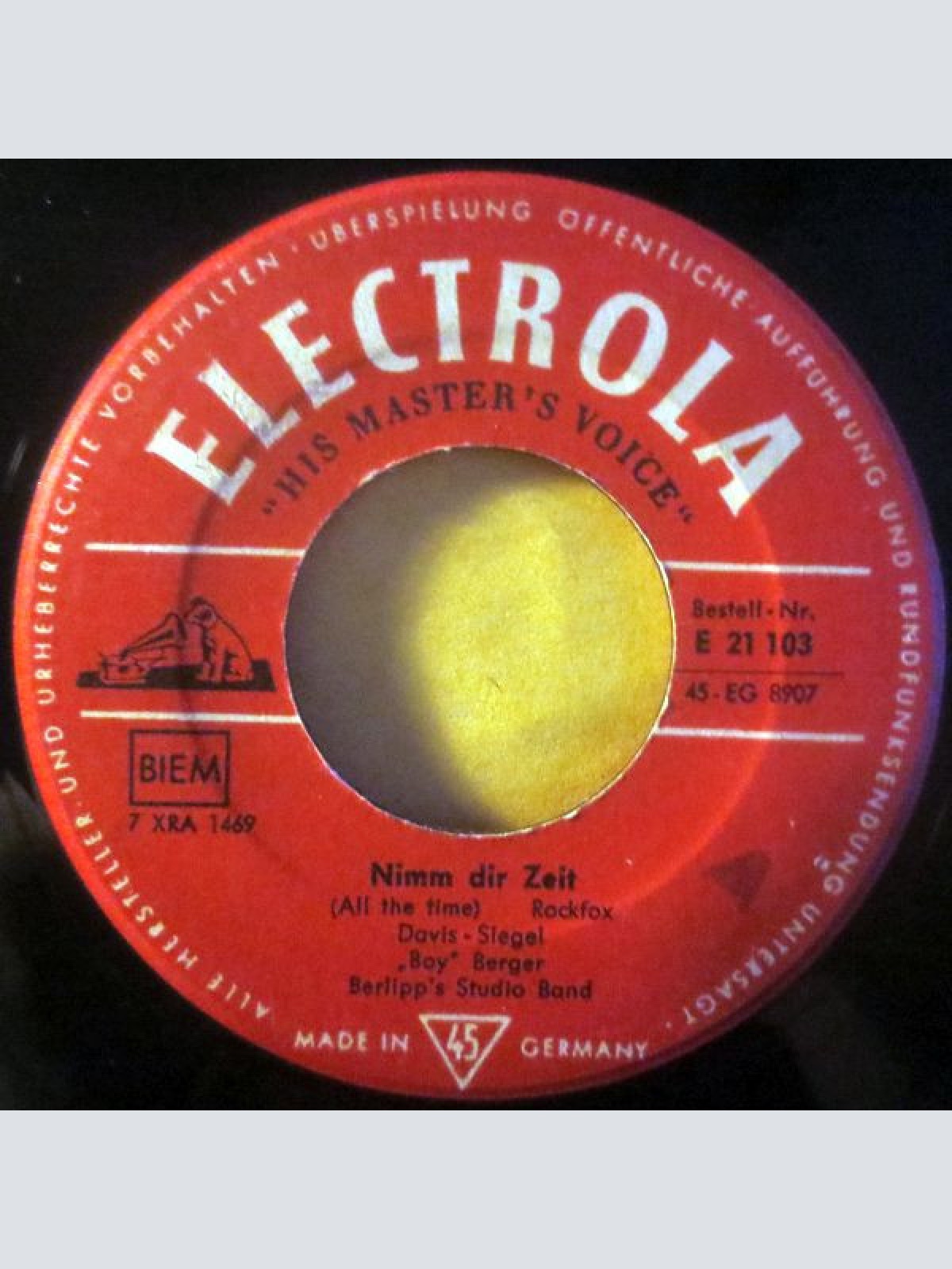 Vinyl / "Boy" Berger* - Sugar Baby / Nimm Dir Zeit