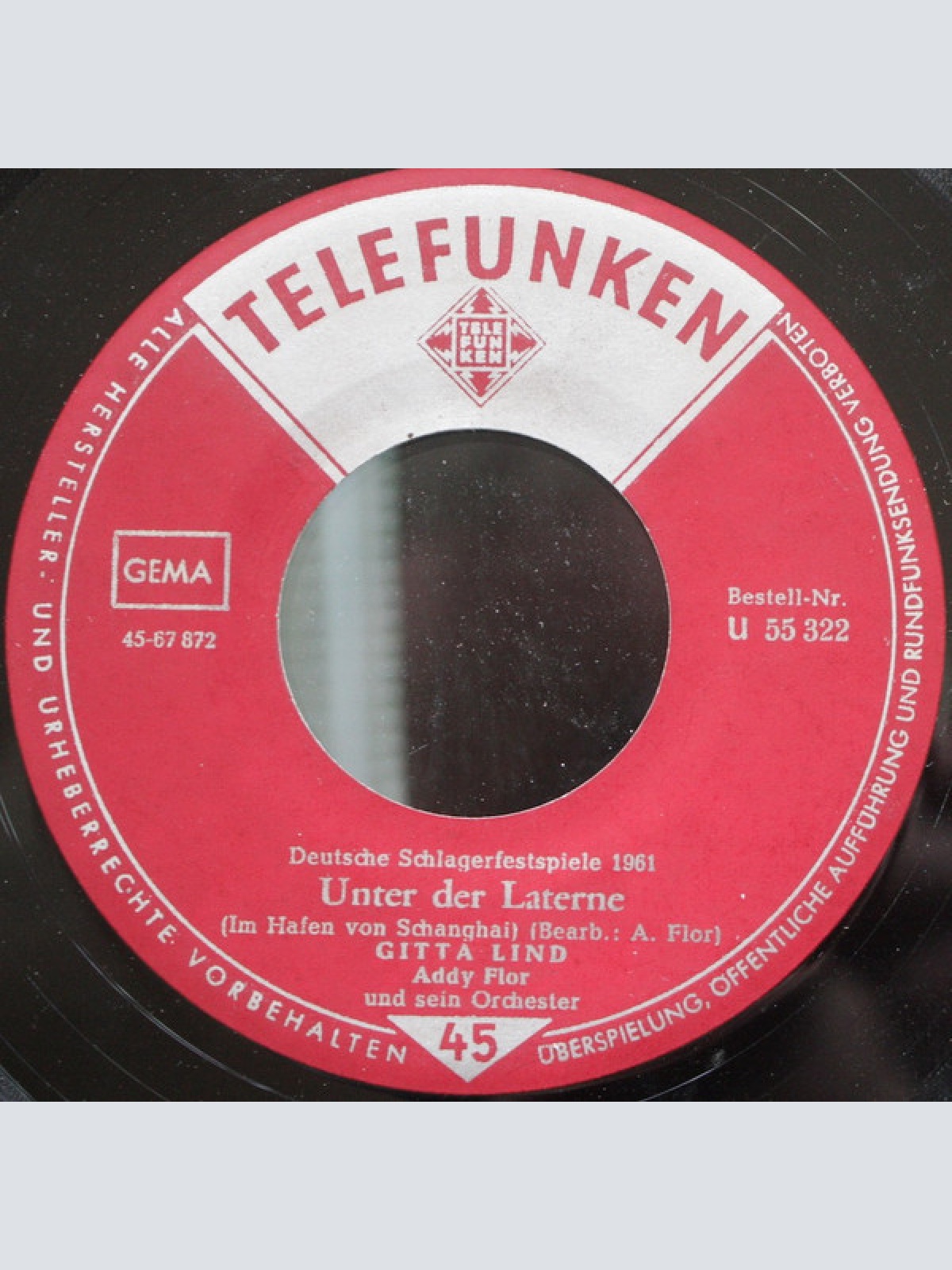 Vinyl / Gitta Lind - Unter Der Laterne