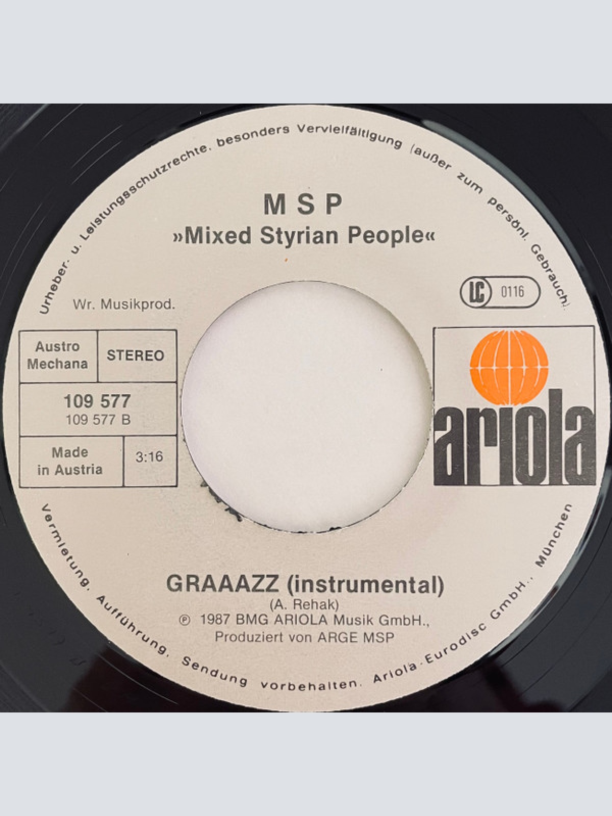 Vinyl / MSP – Mixed Styrian People* - Graaazz