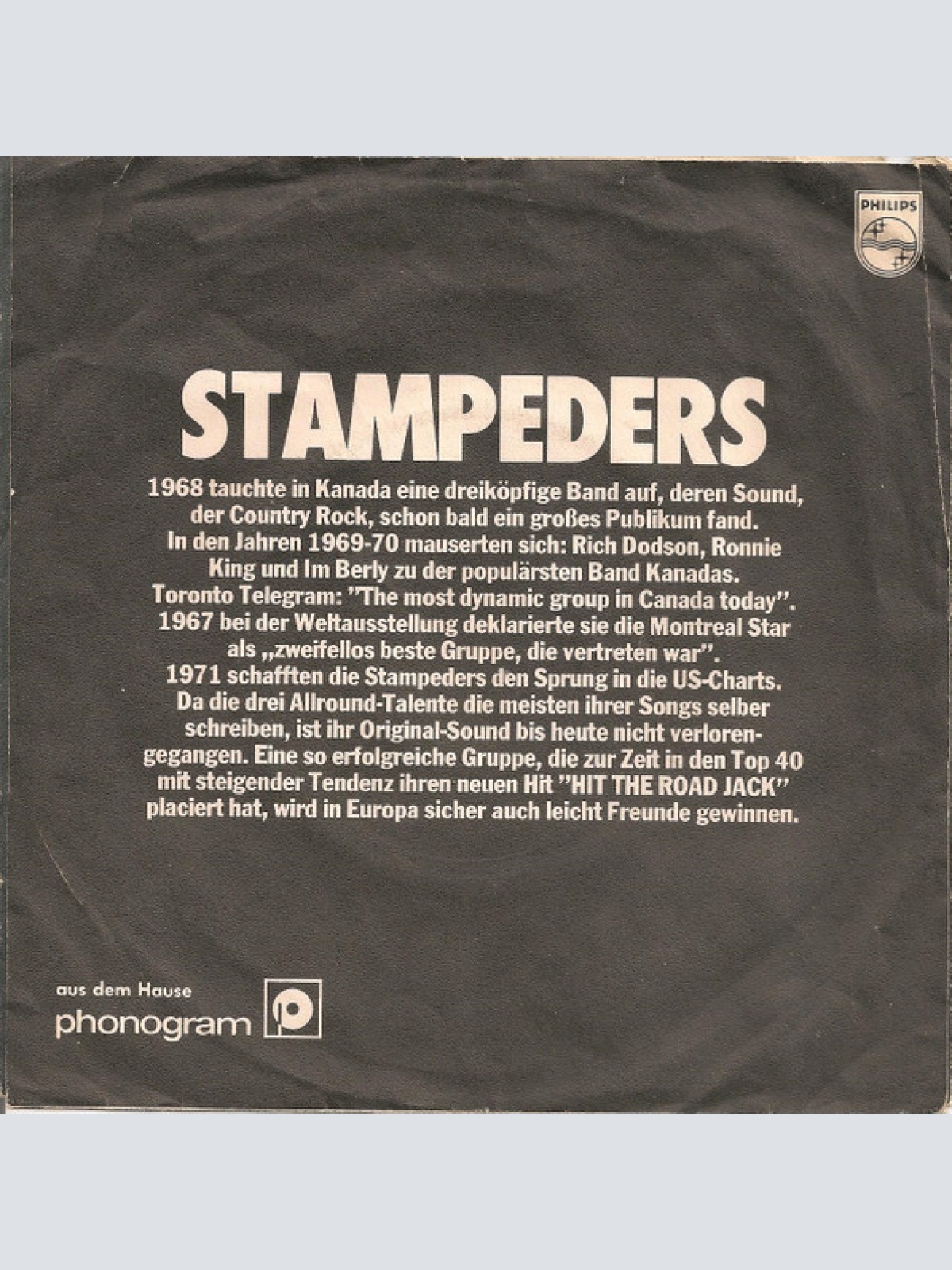 Vinyl / Stampeders* - Hit The Road Jack