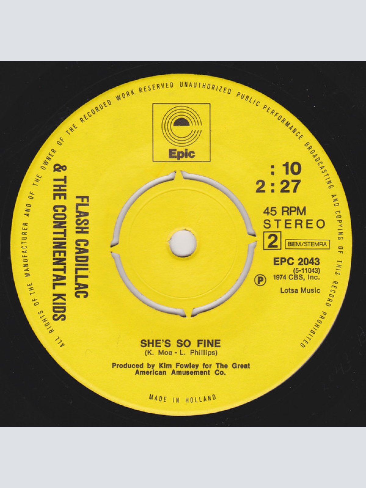 Vinyl / Flash Cadillac & The Continental Kids - At The Hop