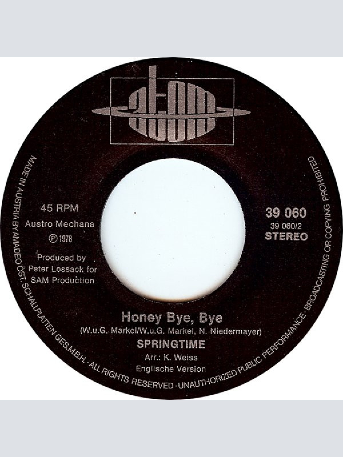 Vinyl / Springtime (3) - Mrs. Caroline Robinson