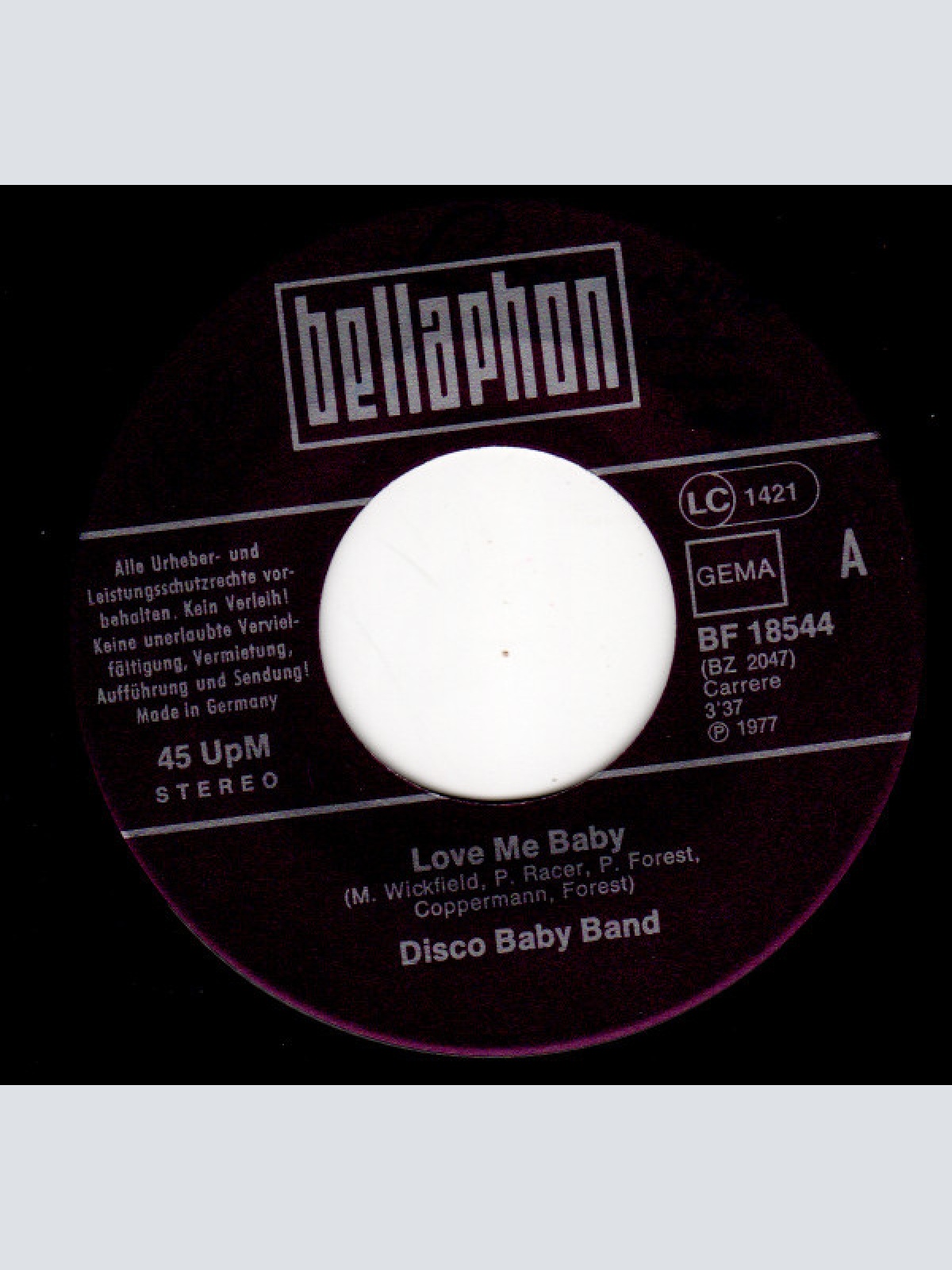 Vinyl / The Disco Baby Band - Love Me Baby