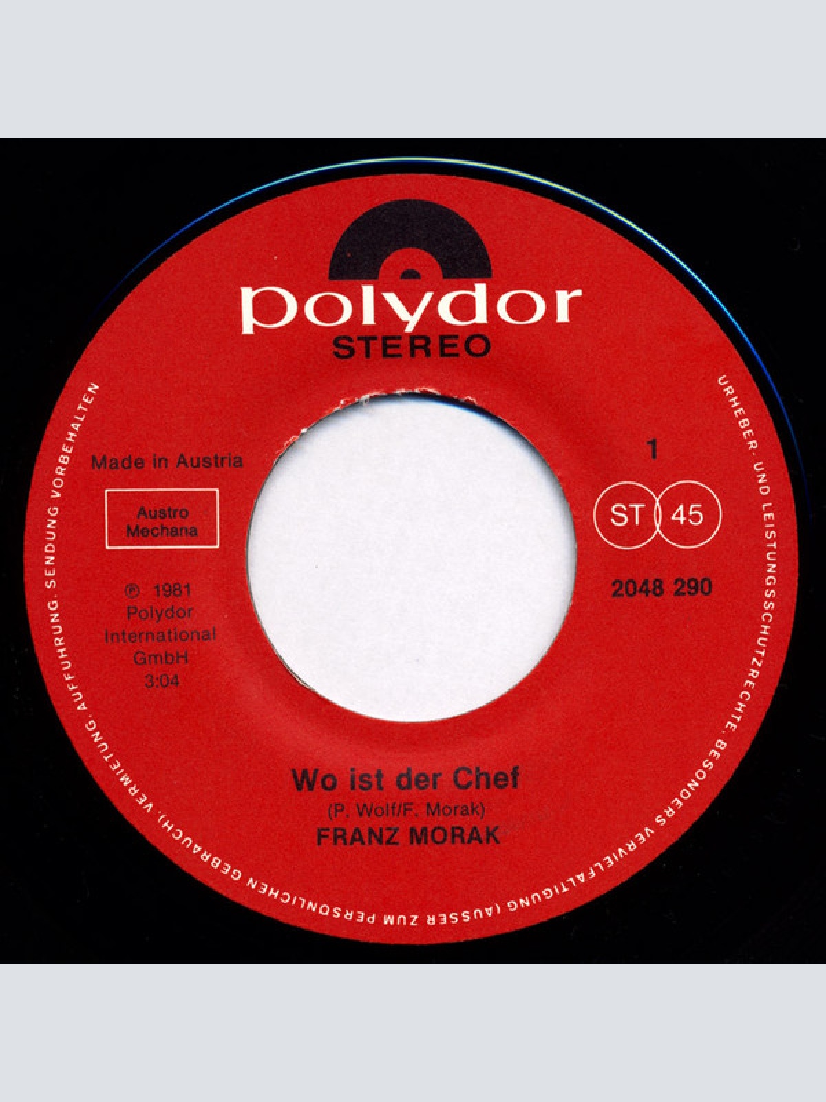 Vinyl / Morak* - Wo Ist Der Chef