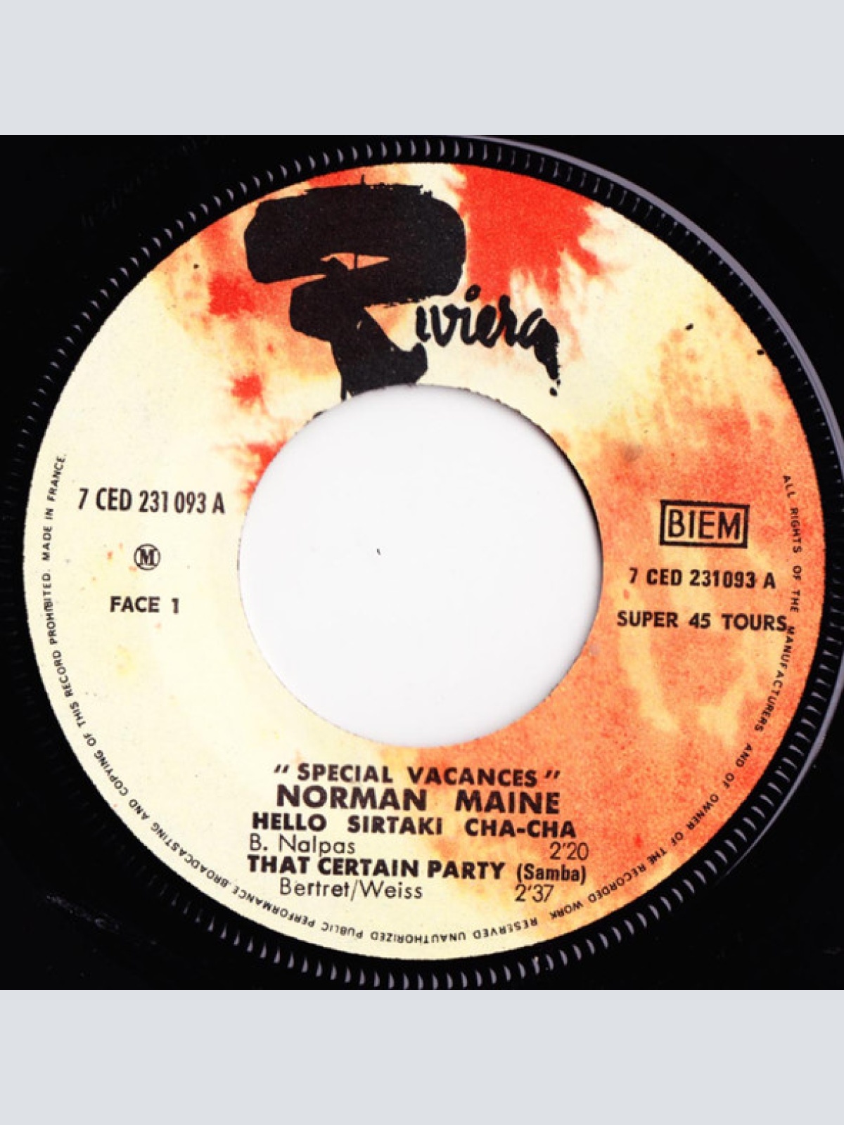Vinyl / Norman Maine - Special Vacances