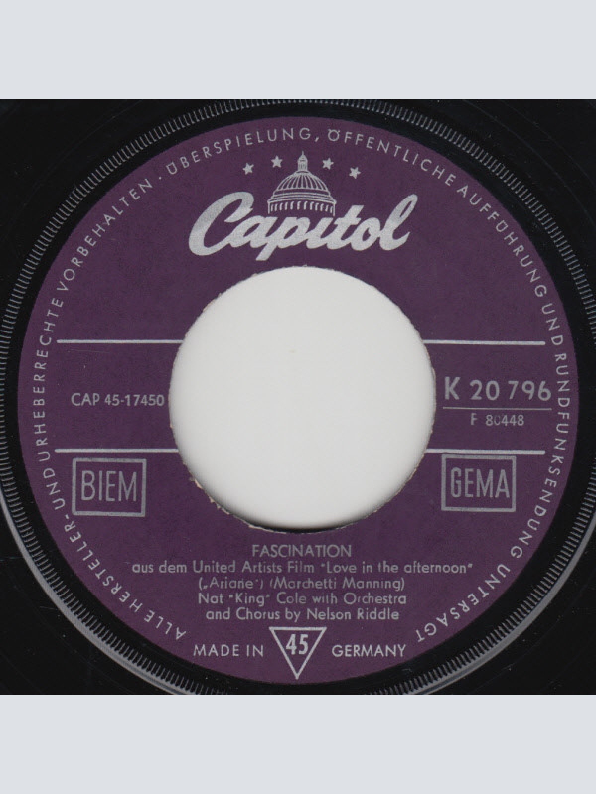 Vinyl / Nat King Cole - Fascination