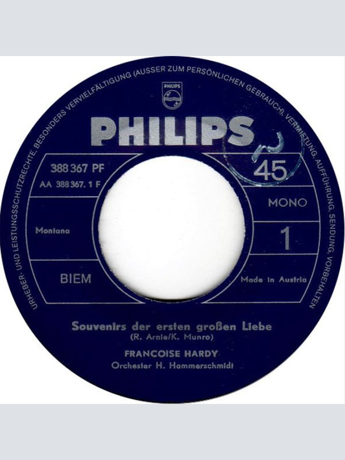 Vinyl / Françoise Hardy -  Souvenirs Der Ersten Großen Liebe / Einmal, Wenn Du Gehst