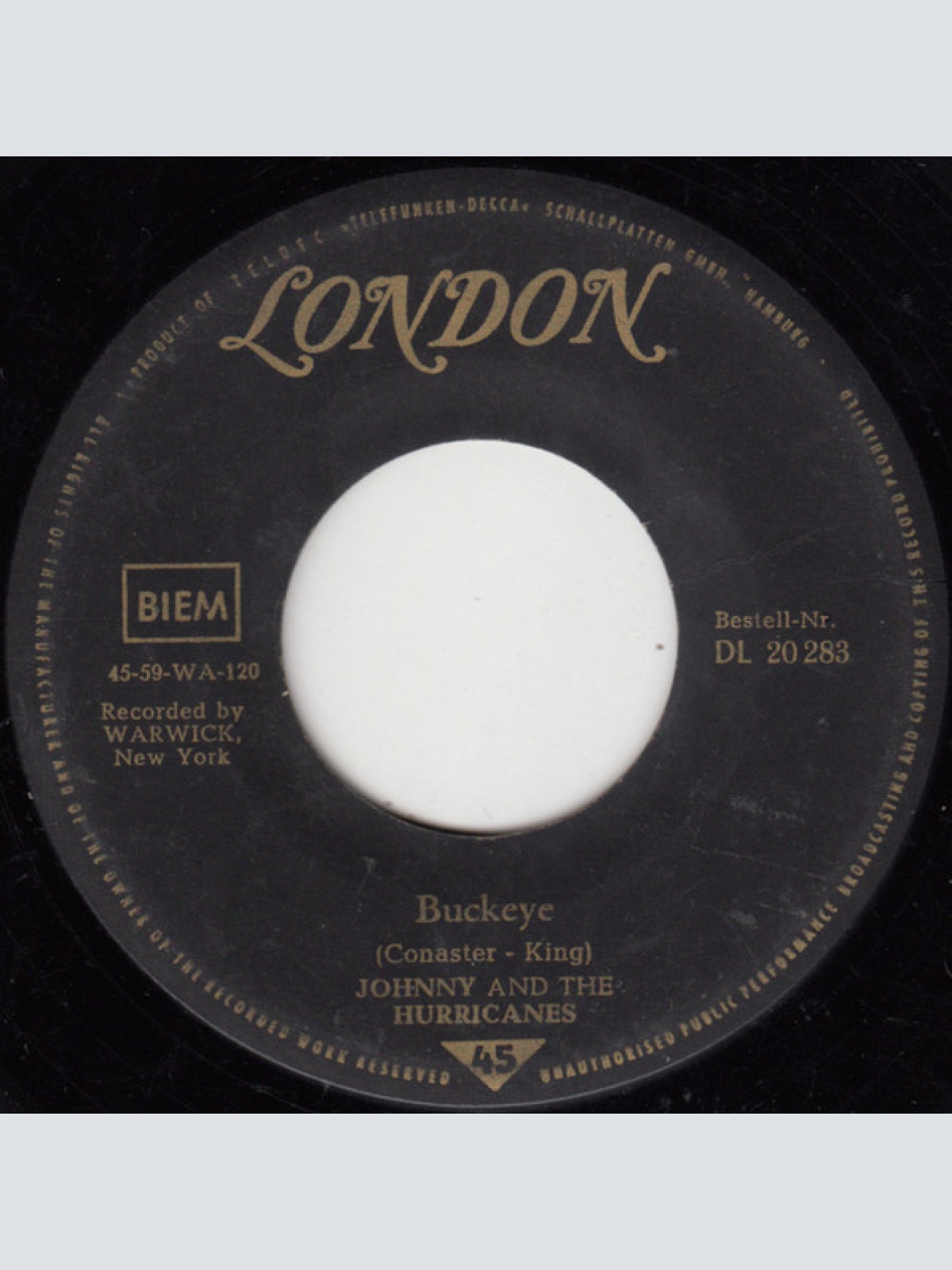 Vinyl / Johnny And The Hurricanes - Buckeye / Red River Rock